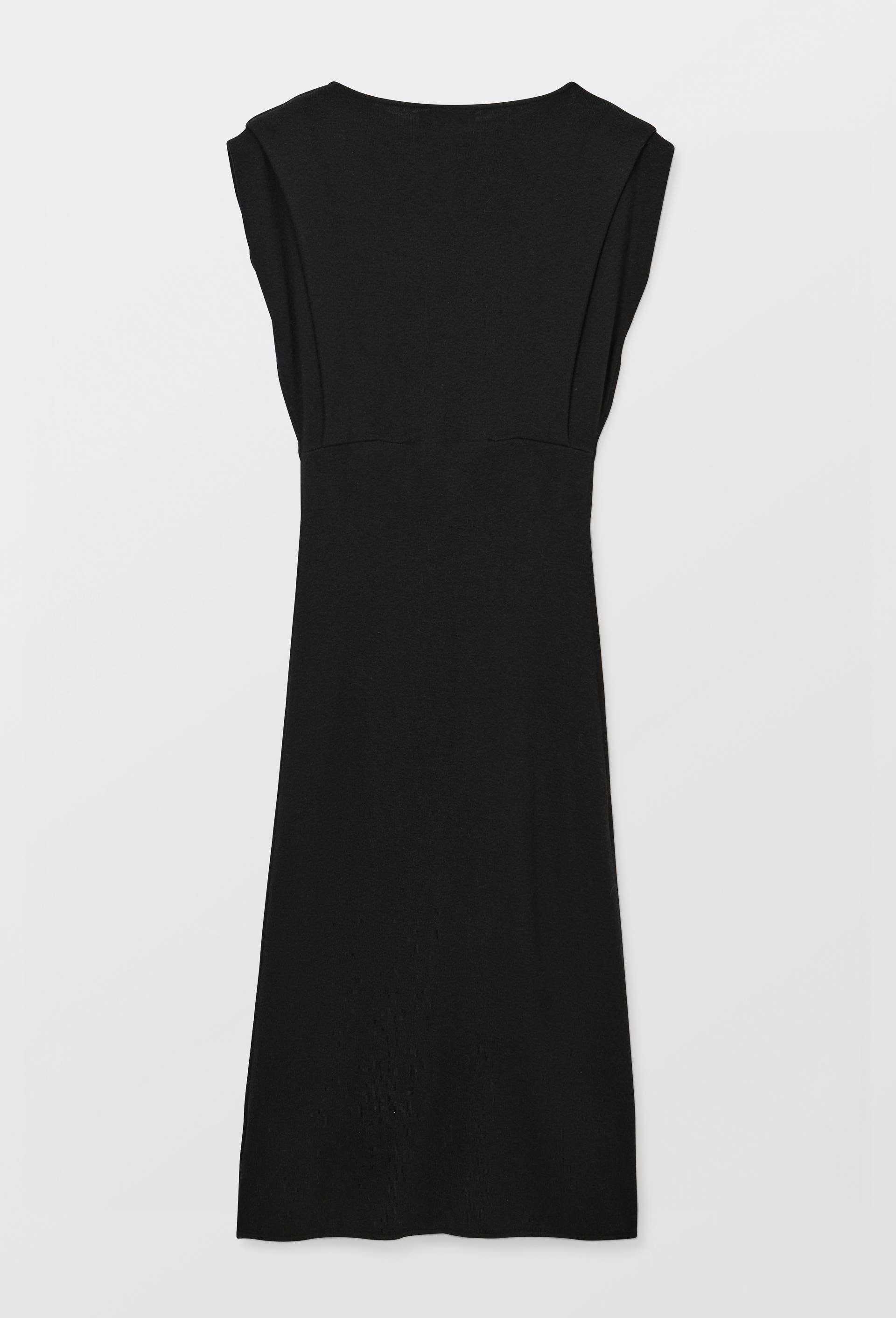 Robe midi sans manches contenant de la laine, Noir, large image number 3.0