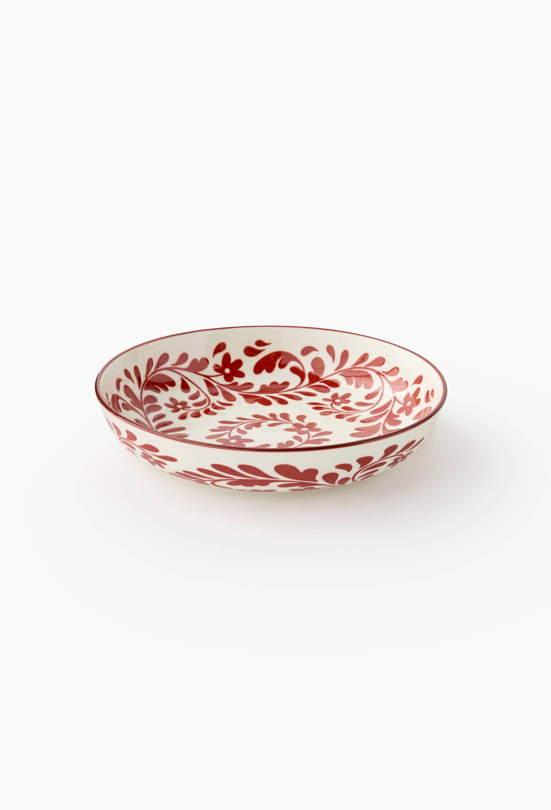 Assiette creuse, finition imprim&eacute;e, 19cm, Rouge fonc&eacute;, large image number 0.0