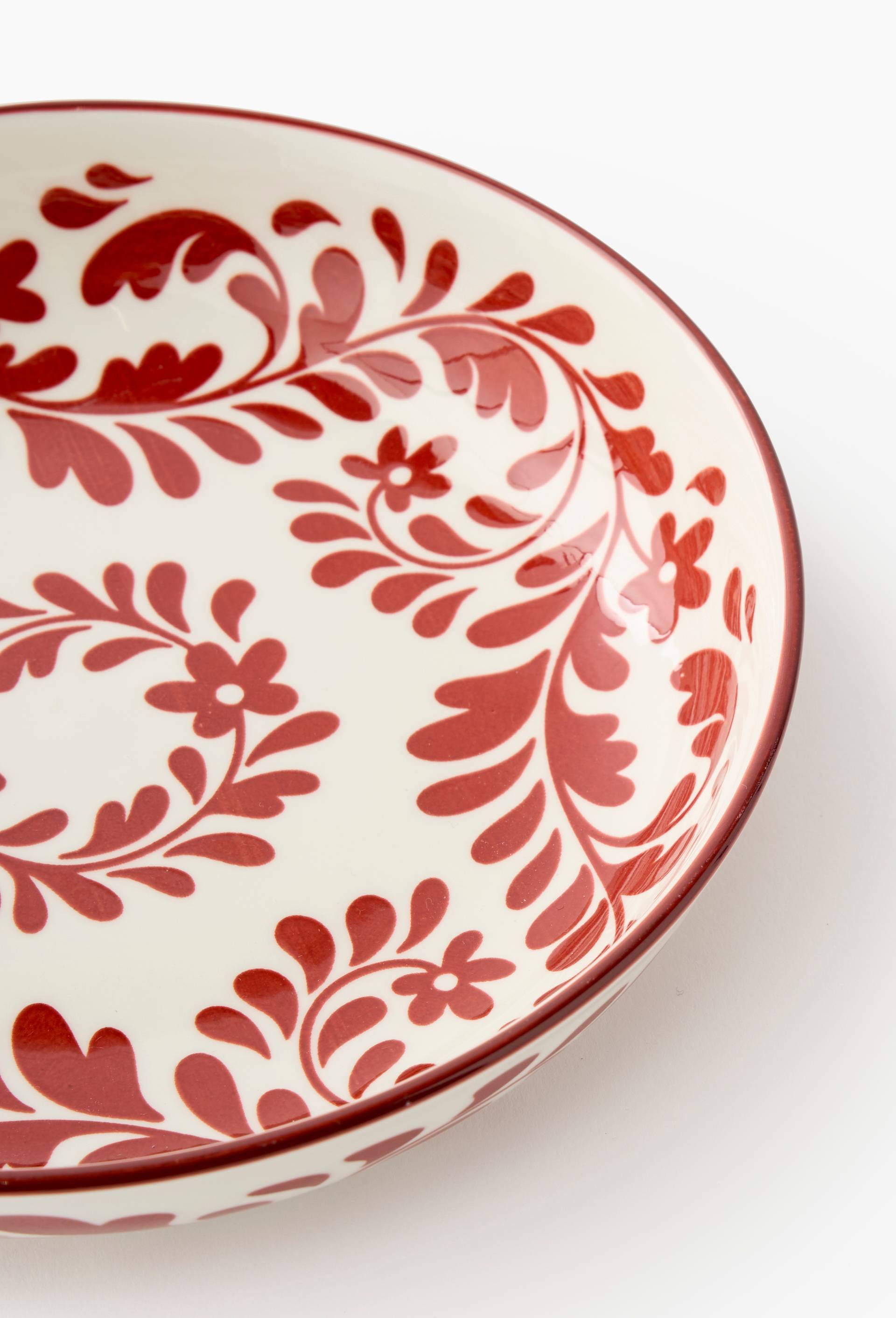 Assiette creuse, finition imprim&eacute;e, 19cm, Rouge fonc&eacute;, large image number 1