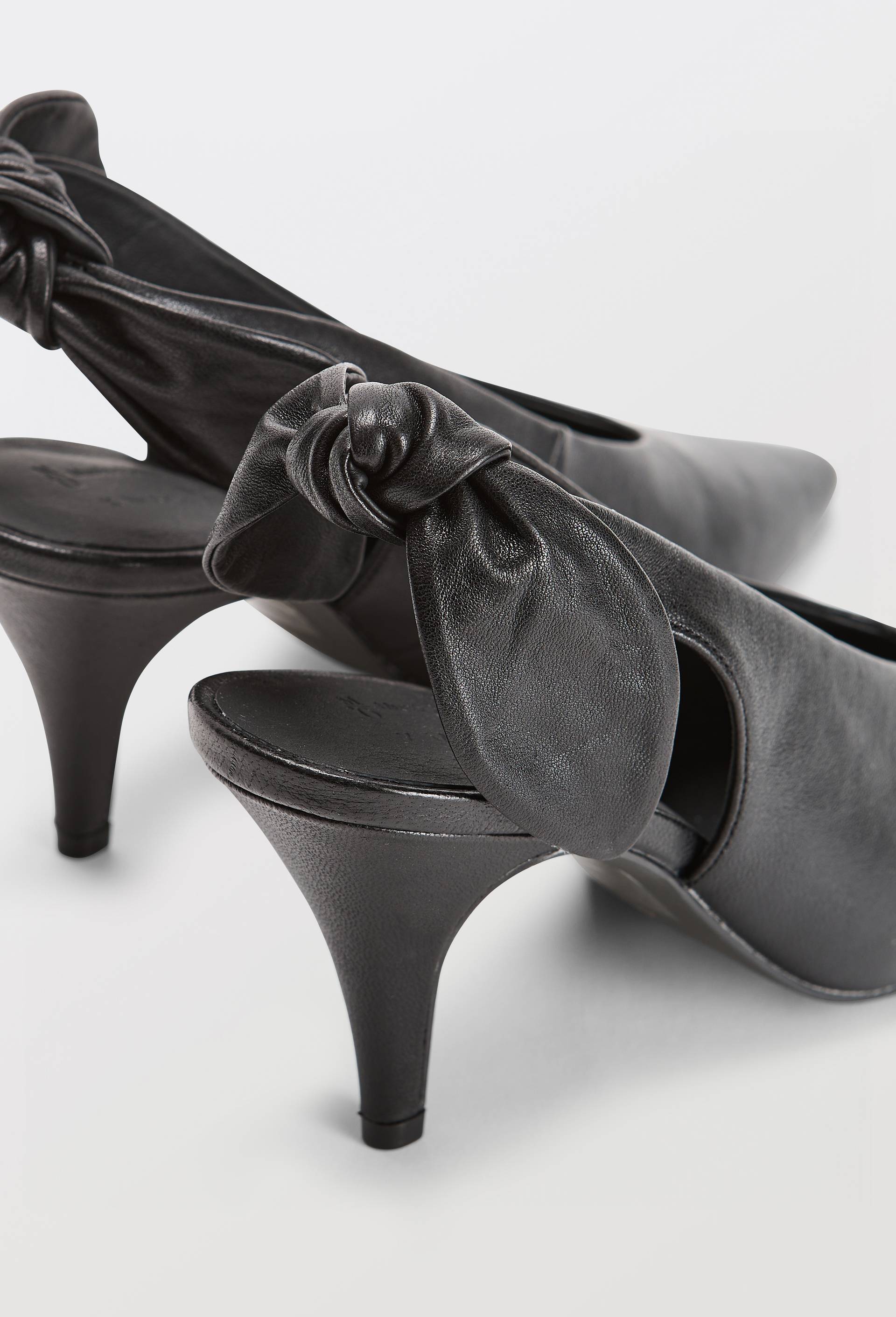 Chaussures &agrave; talon Slingback  en cuir - MUS&Eacute;E D'ORSAY x MONOPRIX, Noir, large image number 3