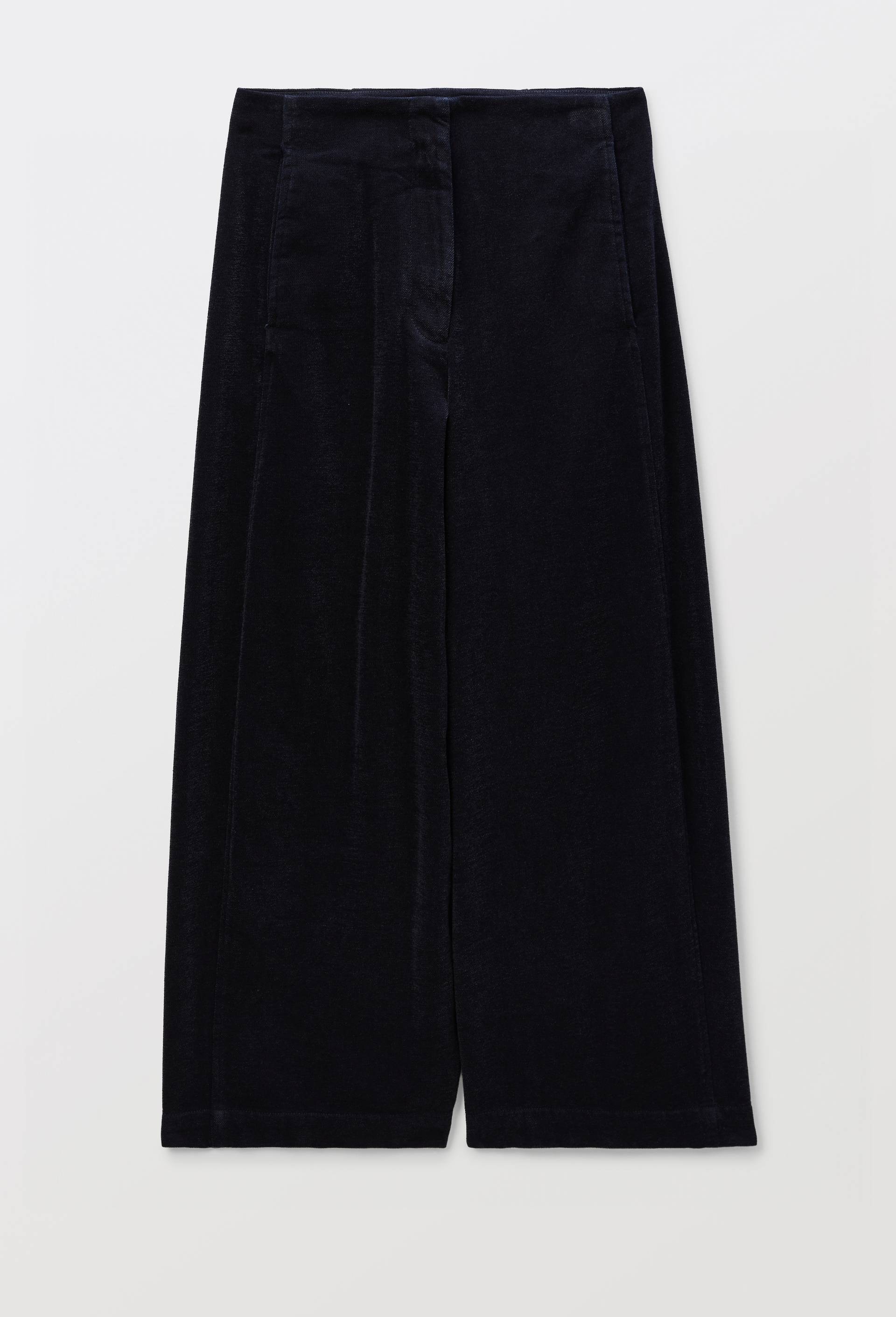 Pantalon large en chenille raccourci, Bleu fonc&eacute;, large image number 4.0