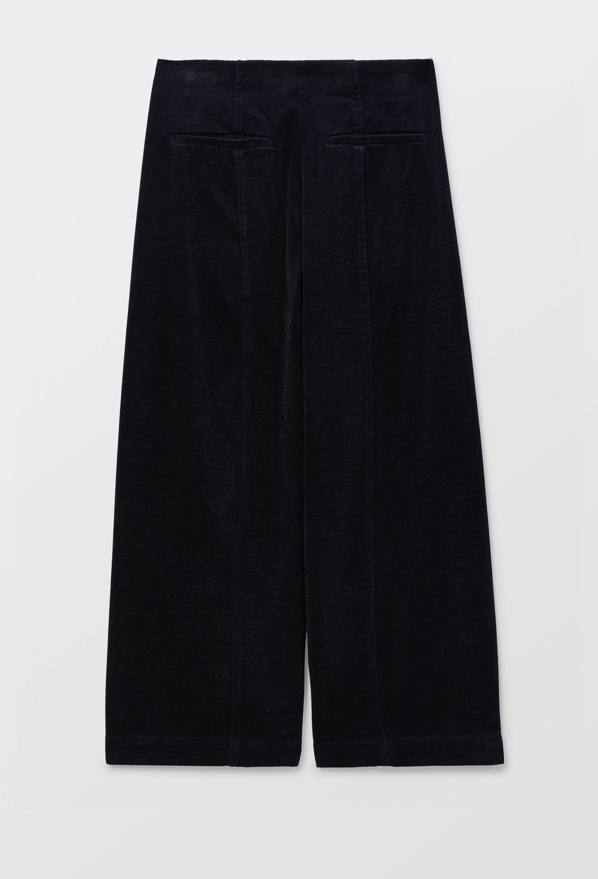 Pantalon large en chenille raccourci, Bleu fonc&eacute;, large image number 5.0