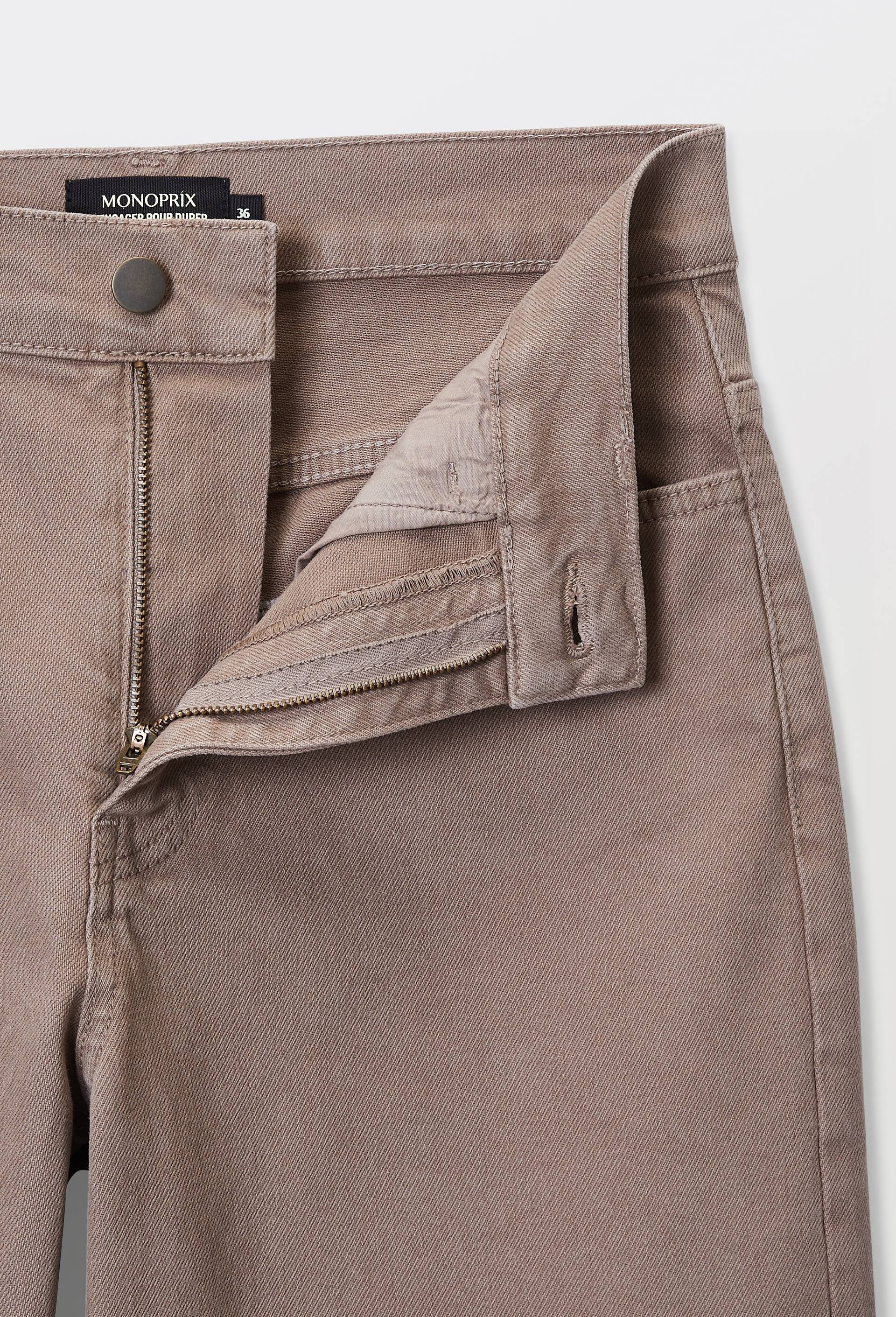 Pantalon large en coton, Brun, large image number 4.0