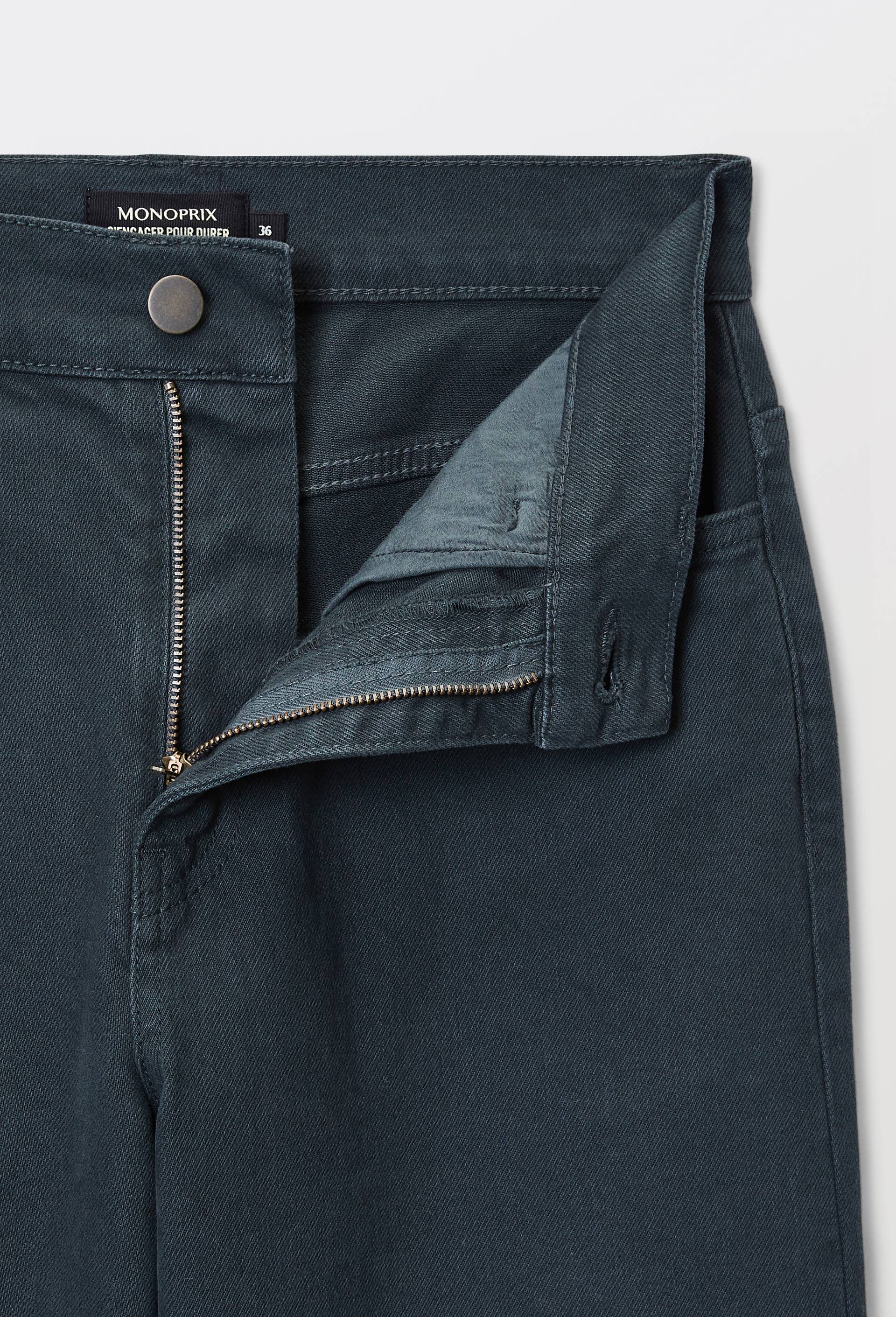 Pantalon large en coton, Vert fonc&eacute;, large image number 4.0