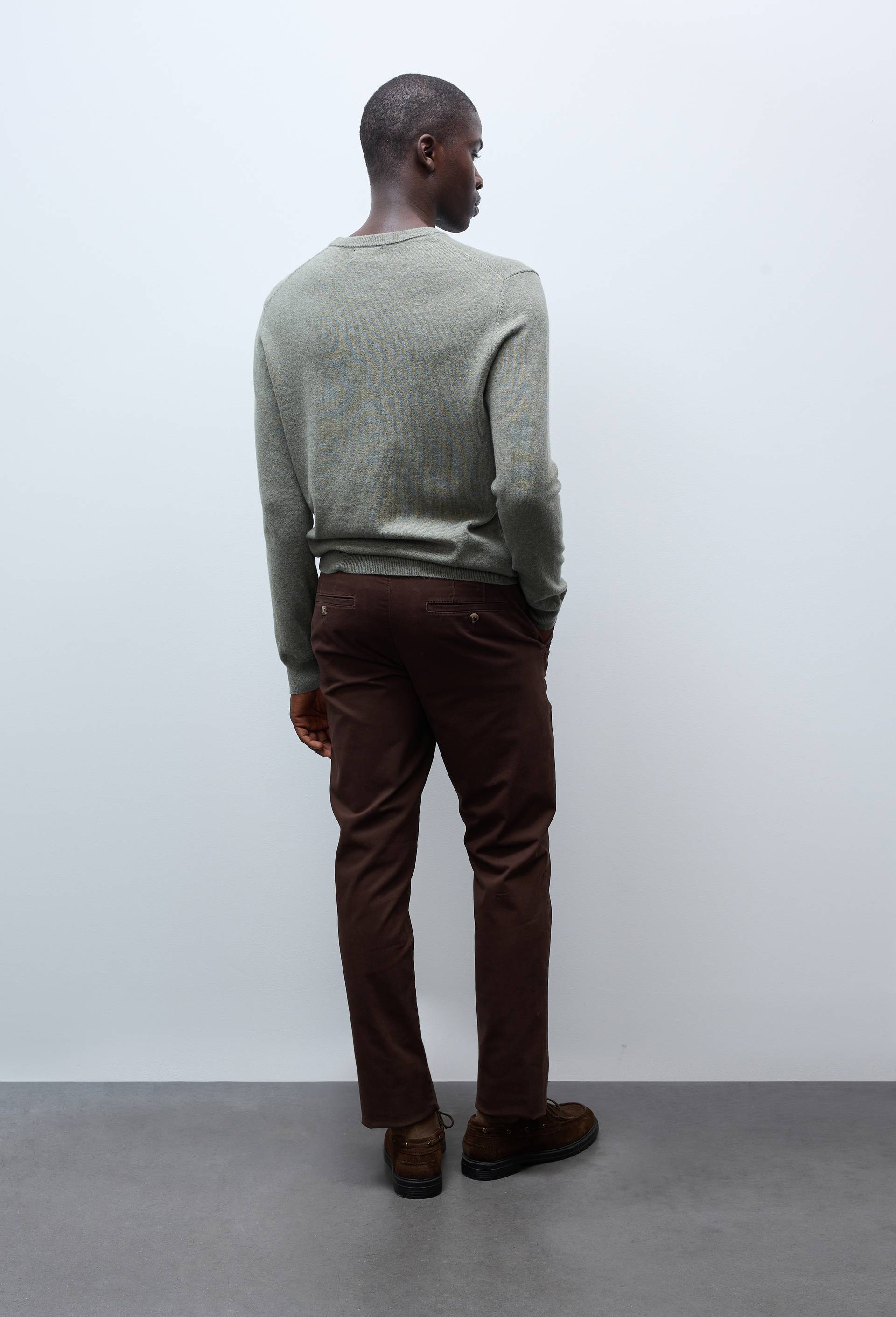 Pantalon chino straight en coton BIO GOTS, Brun, large image number 1.0