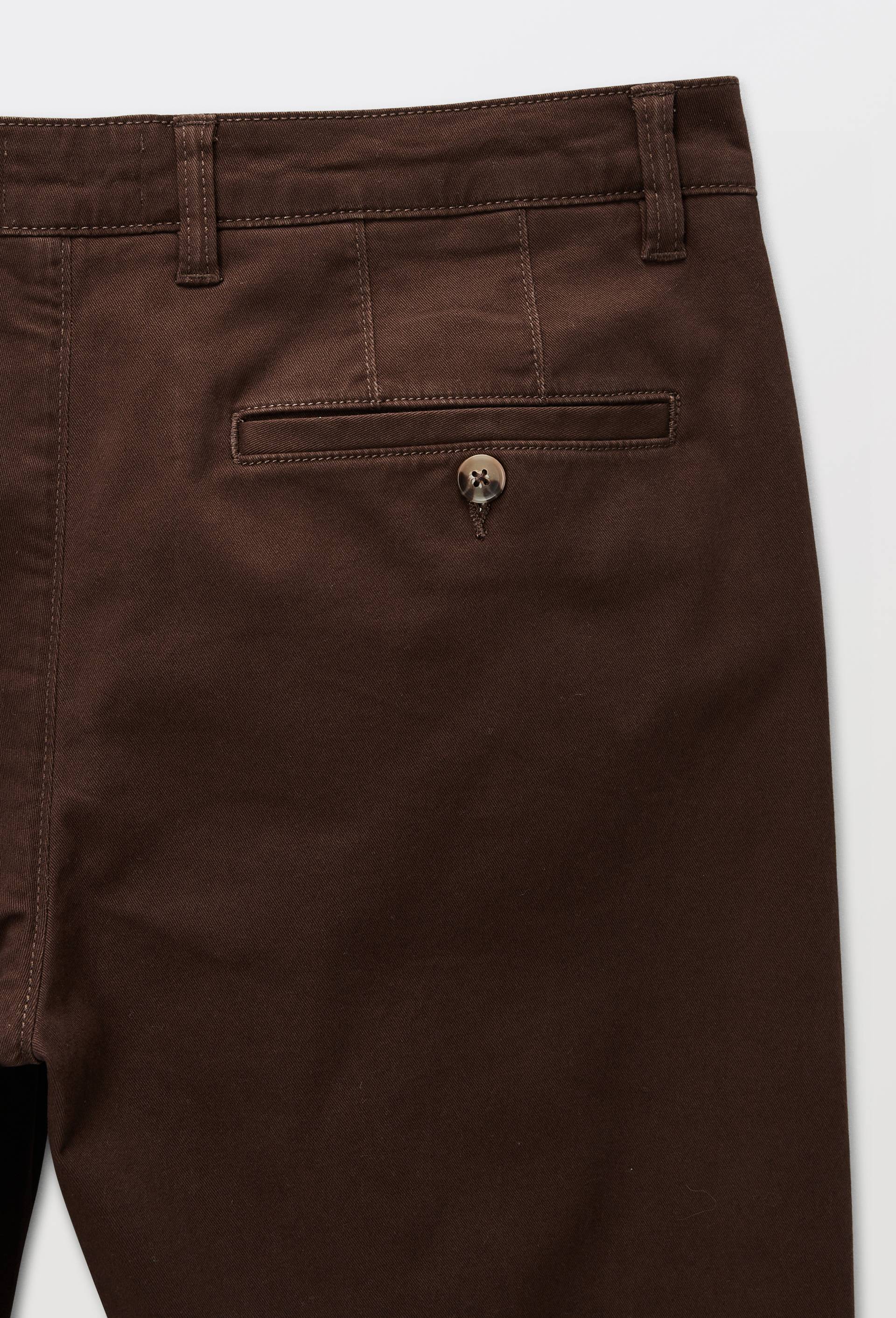 Pantalon chino straight en coton BIO GOTS, Brun, large image number 4.0