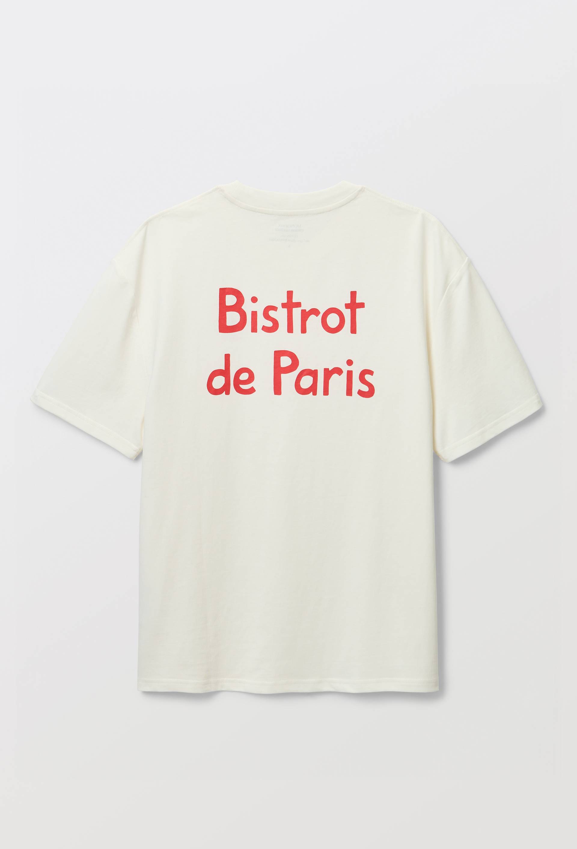 T-shirt manches courtes avec broderie et imprim&eacute; en coton BIO GOTS, Ecru, large image number 4