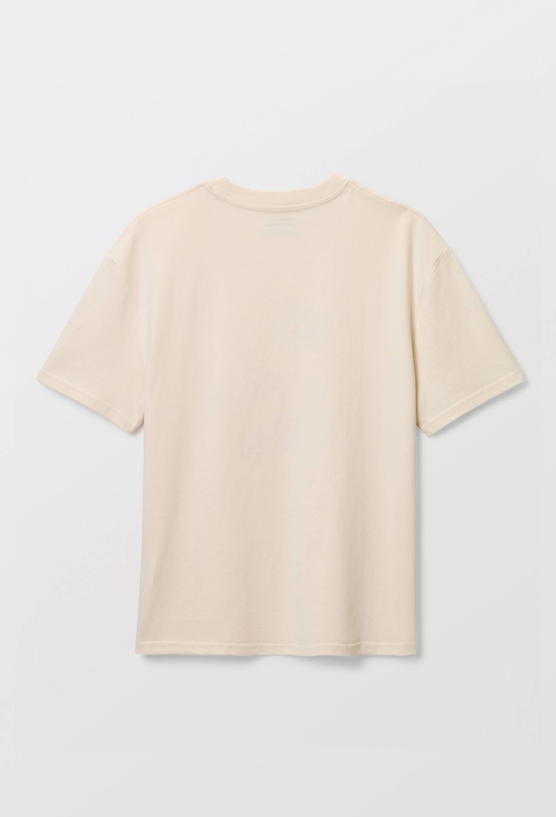 T-shirt manches courtes avec broderie et imprim&eacute; en coton BIO GOTS, Beige clair, large image number 3.0
