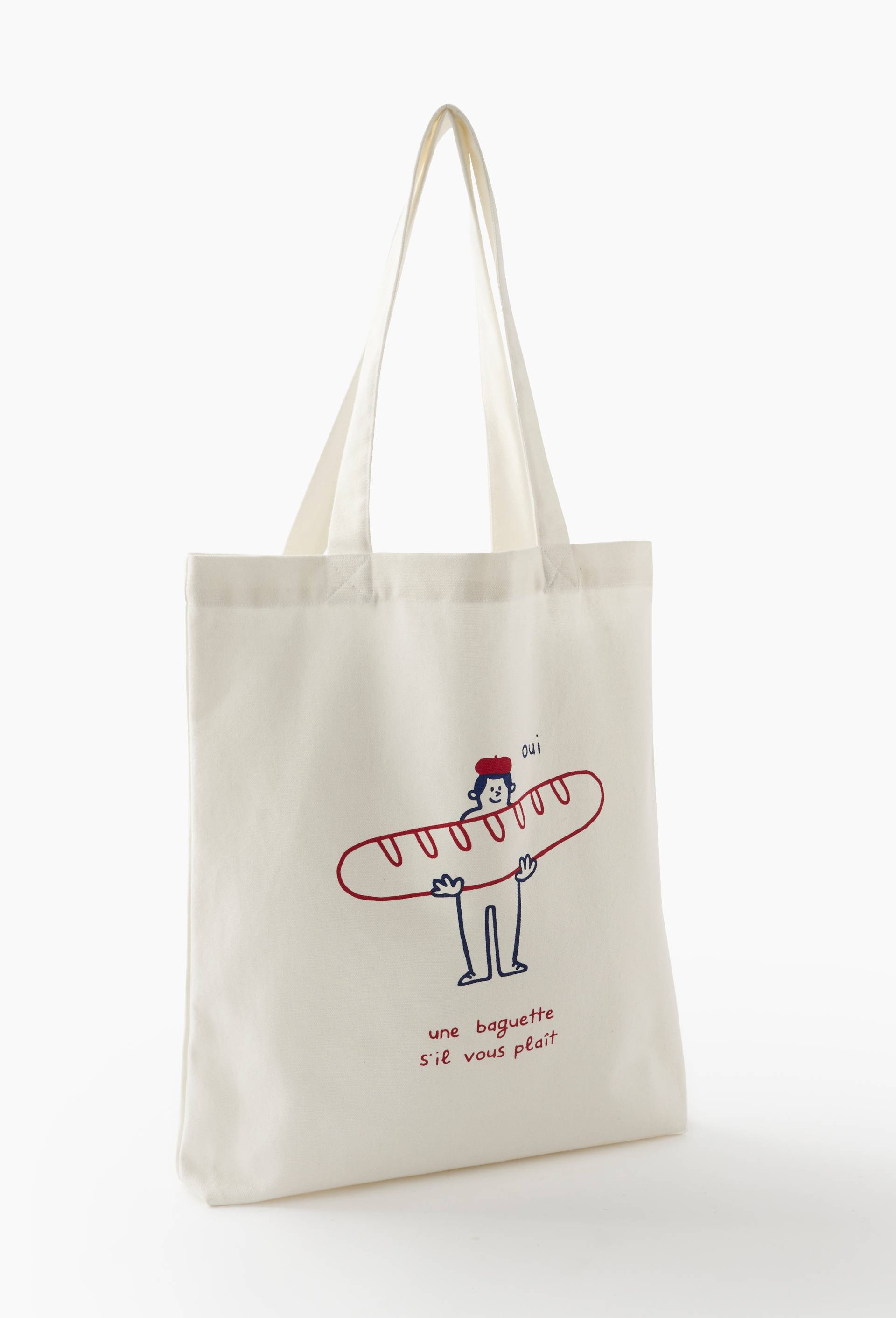 Sac monsieur Baguette, coton bio, 38*42 cm, Multicolore, large image number 0