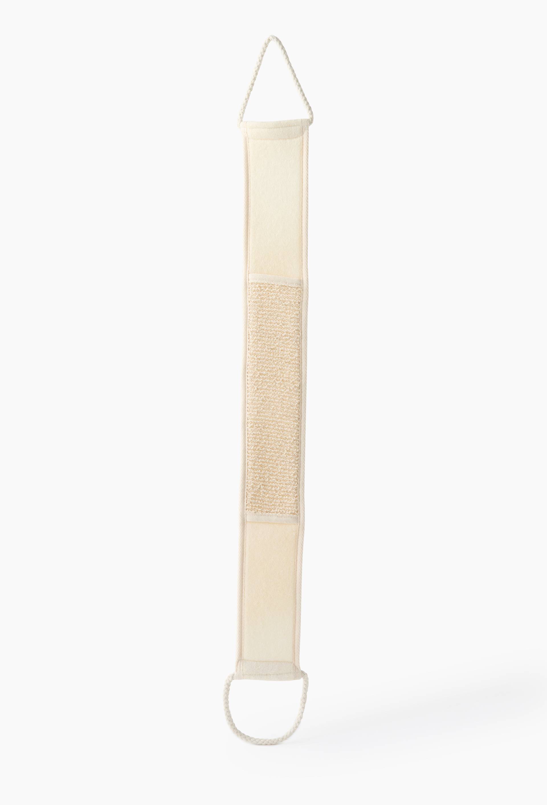 Ceinture exfoliante dos, 50x10x1 cm, en coton et polyester, Beige, large image number 0.0
