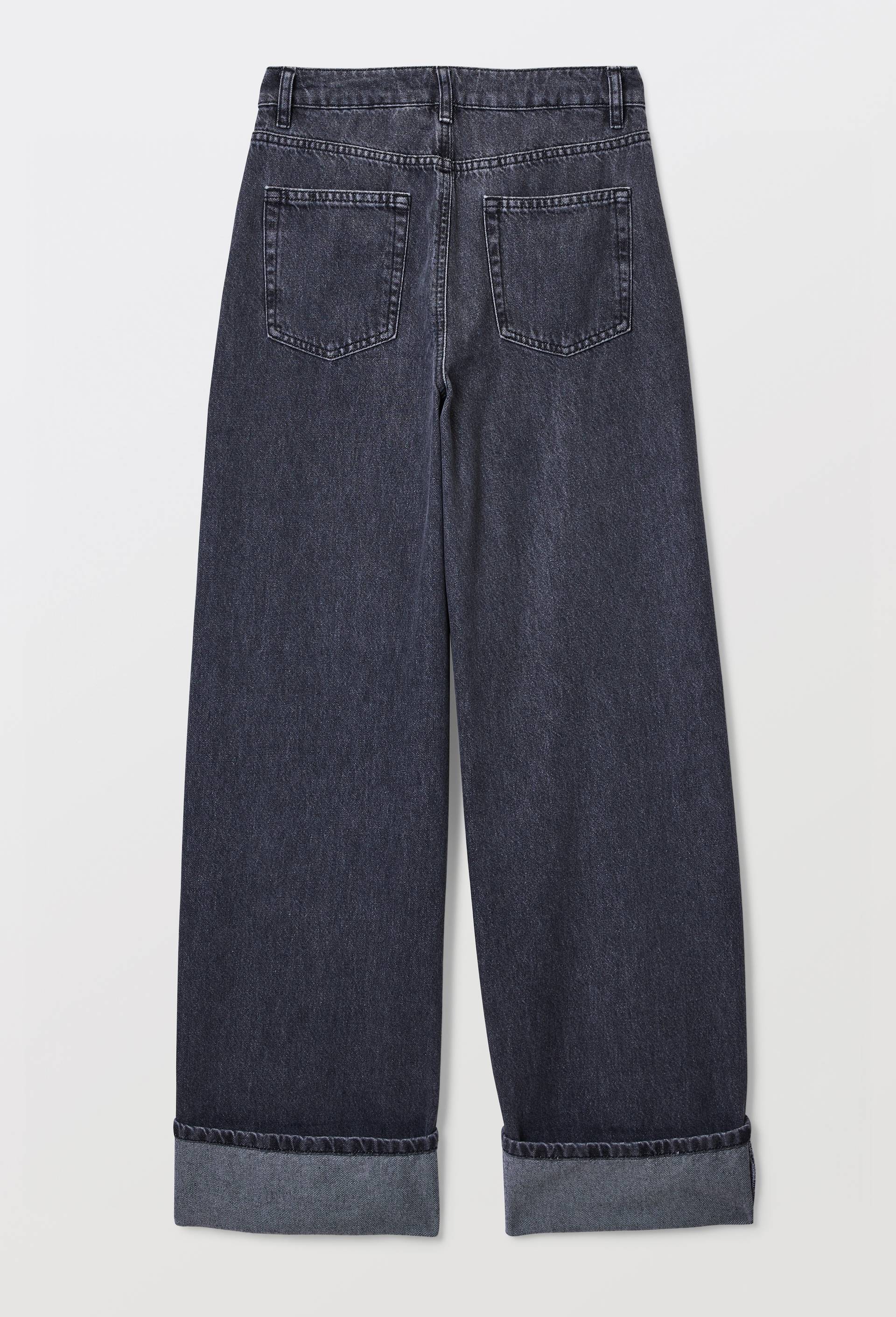 Jean large droit en coton, Gris fonc&eacute;, large image number 3.0