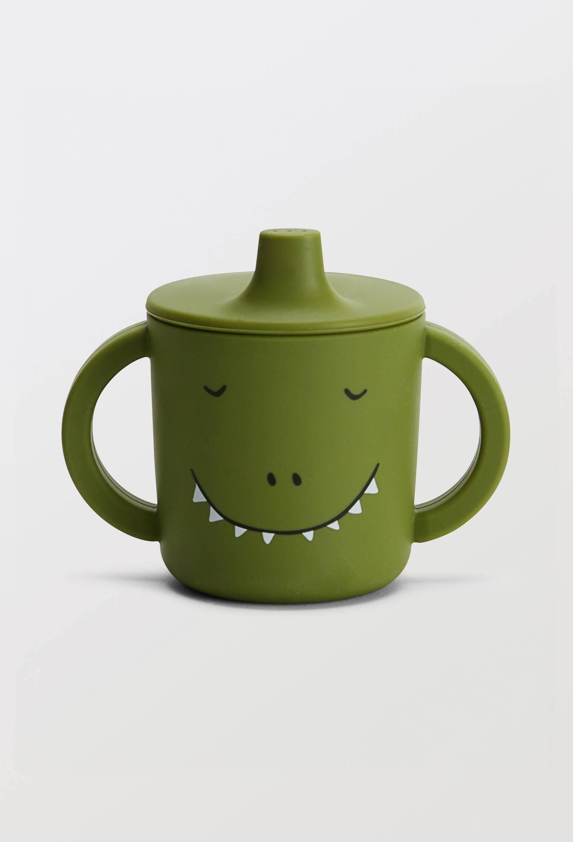 SILICONE SIPPY CUP MR DINO, Vert clair, large image number 0.0