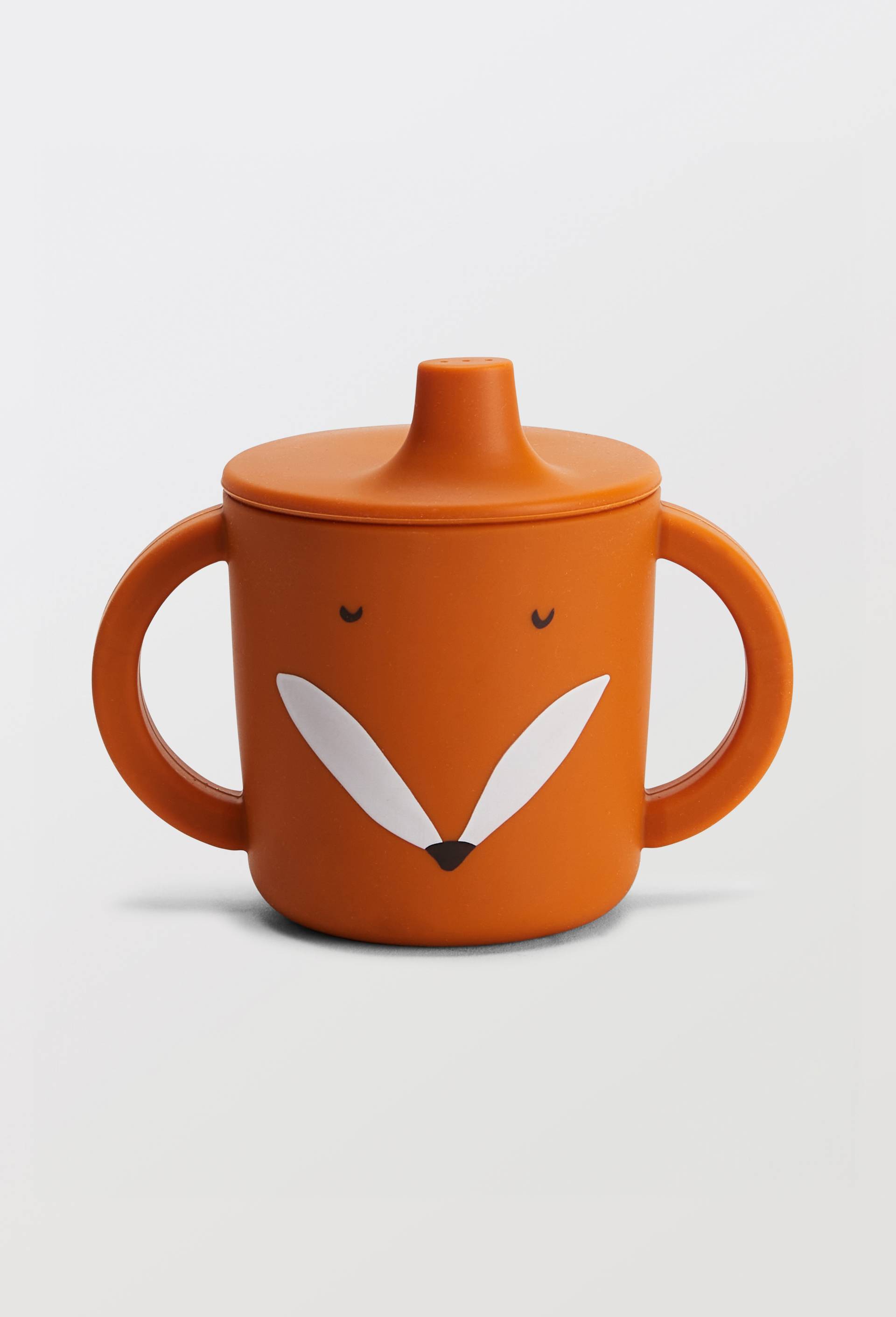 SILICONE SIPPY CUP MR FOX, Brun, large image number 0