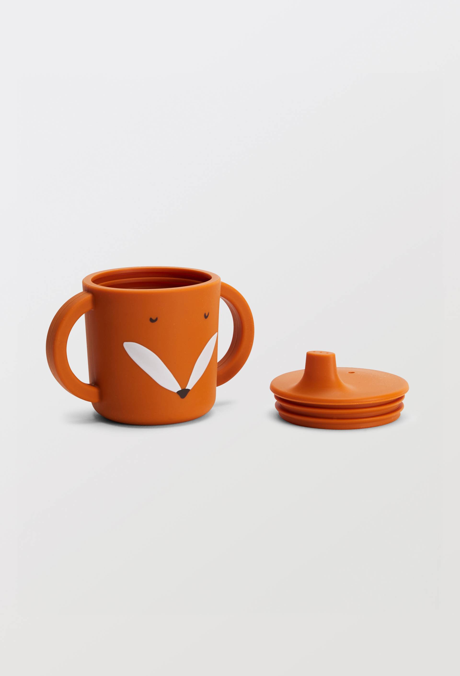SILICONE SIPPY CUP MR FOX, Brun, large image number 1.0