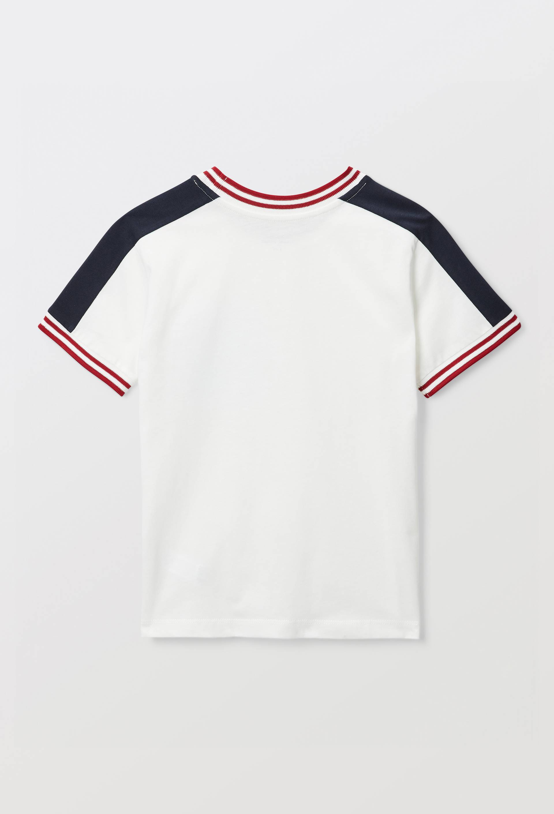 T-shirt sport manches courtes avec poche en coton, Beige clair, large image number 1