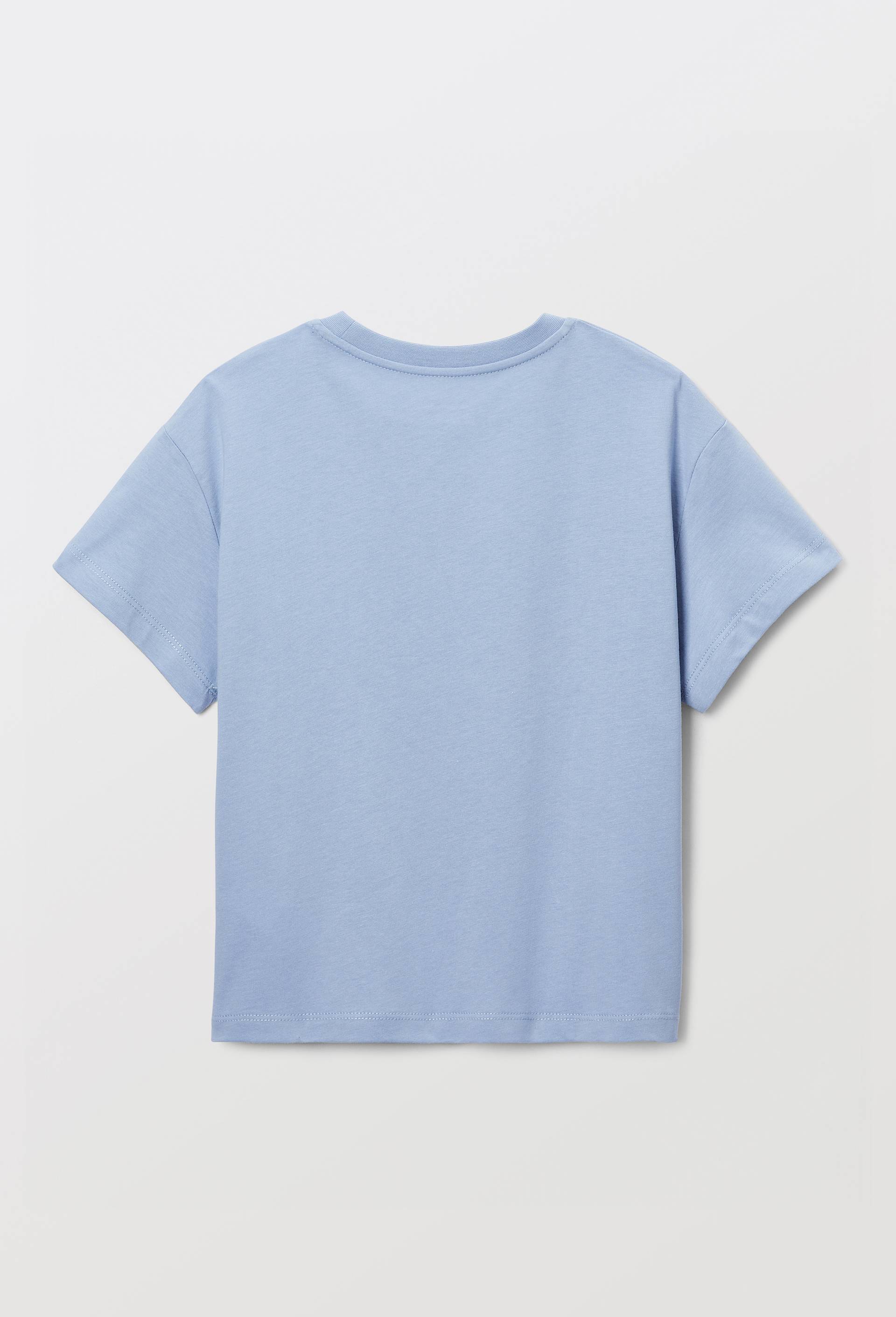 T-shirt sport manches courtes imprim&eacute; en coton, Bleu, large image number 1.0