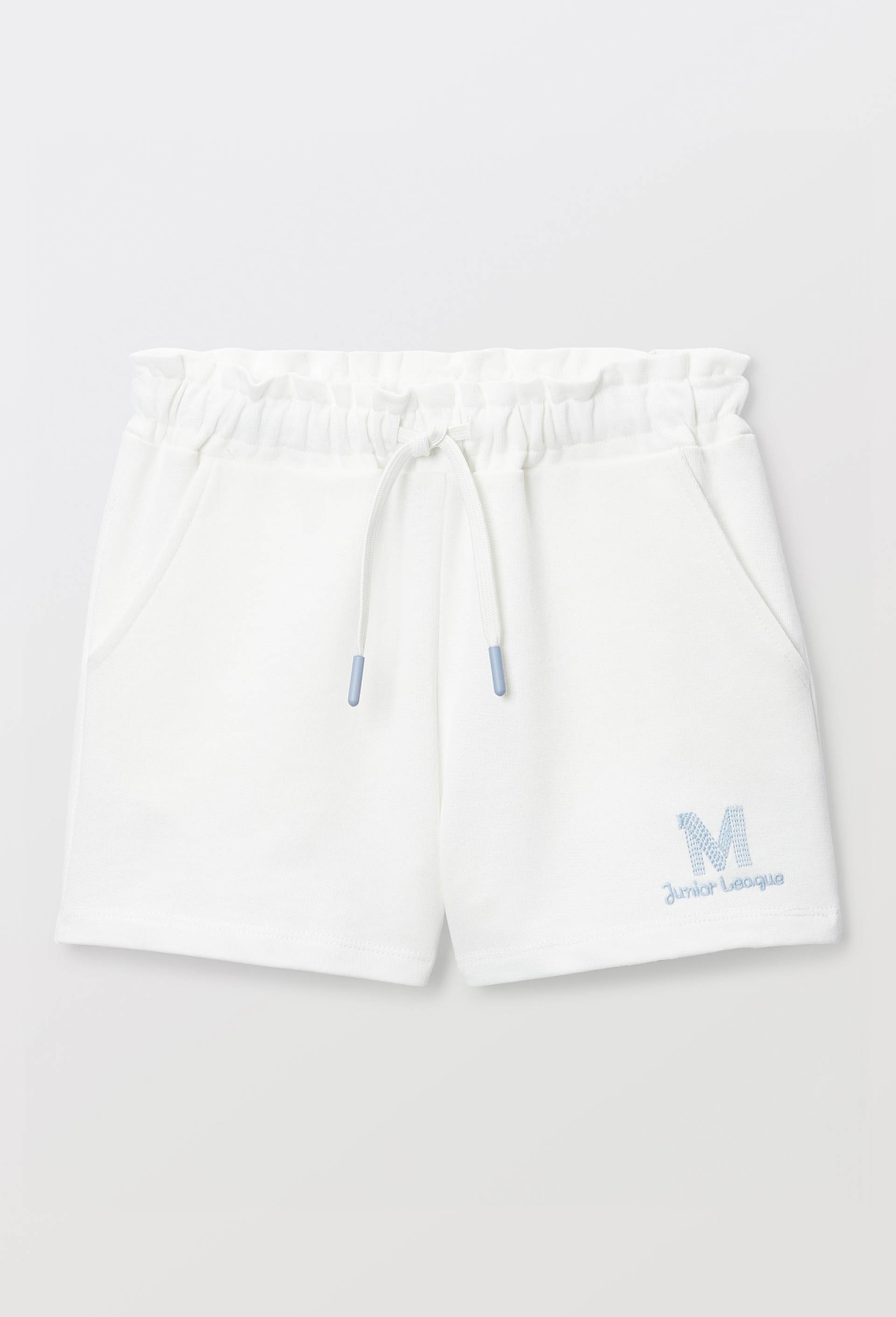 Short sport taille &eacute;lastiqu&eacute;e en molleton, Beige clair, large image number 0.0