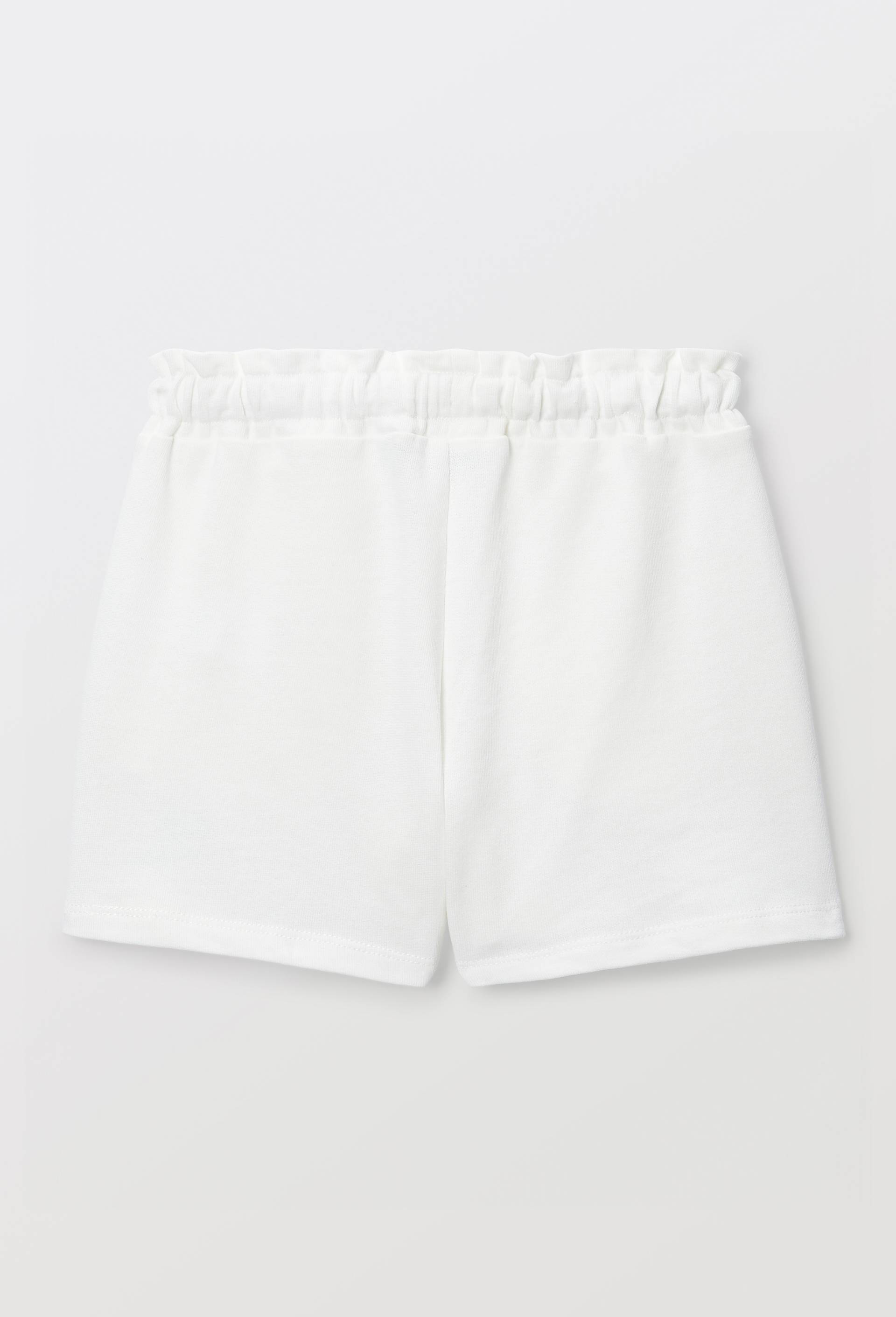 Short sport taille &eacute;lastiqu&eacute;e en molleton, Beige clair, large image number 1