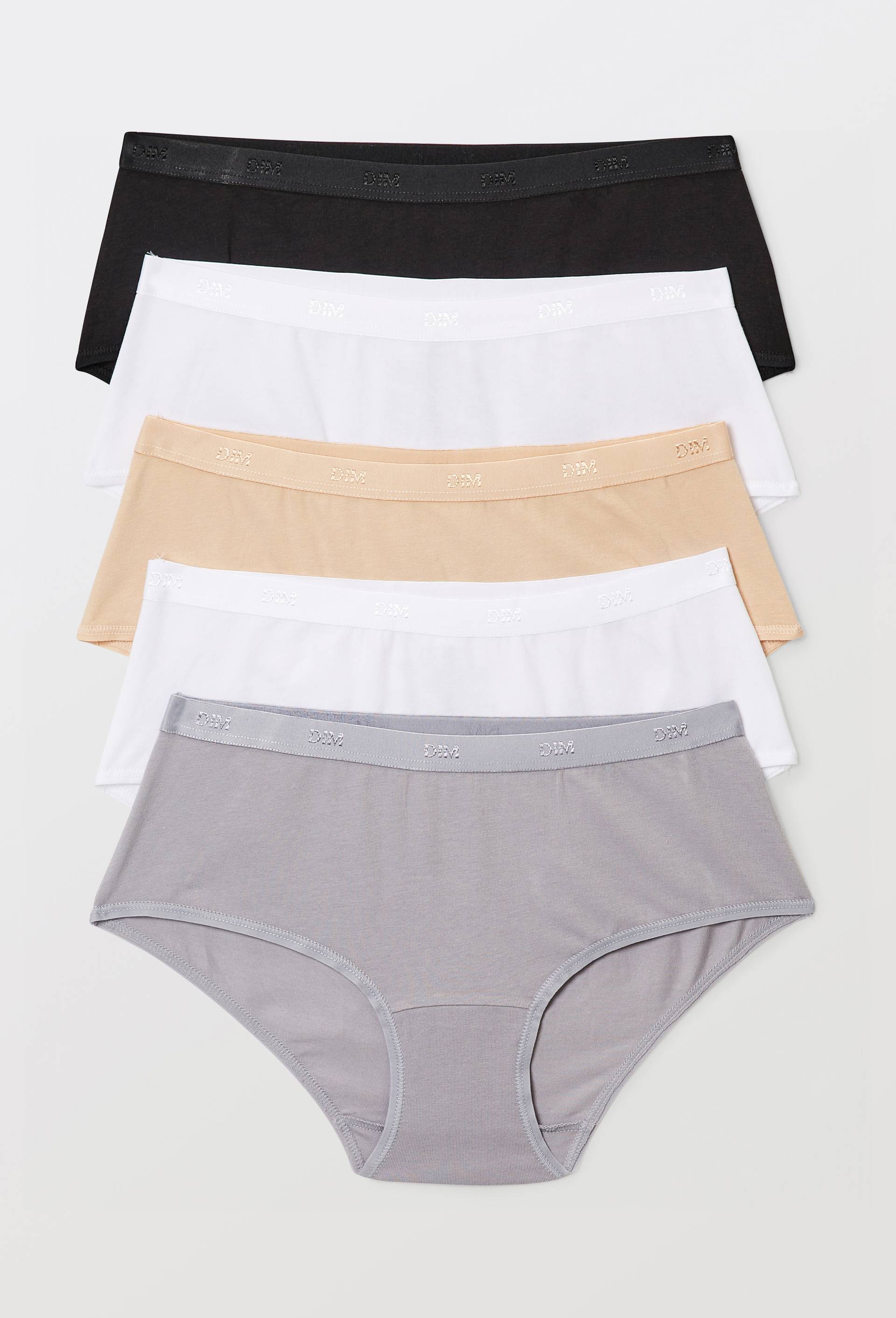 Lot de 5 boxers en coton ECO DIM, Blanc, swatch image
