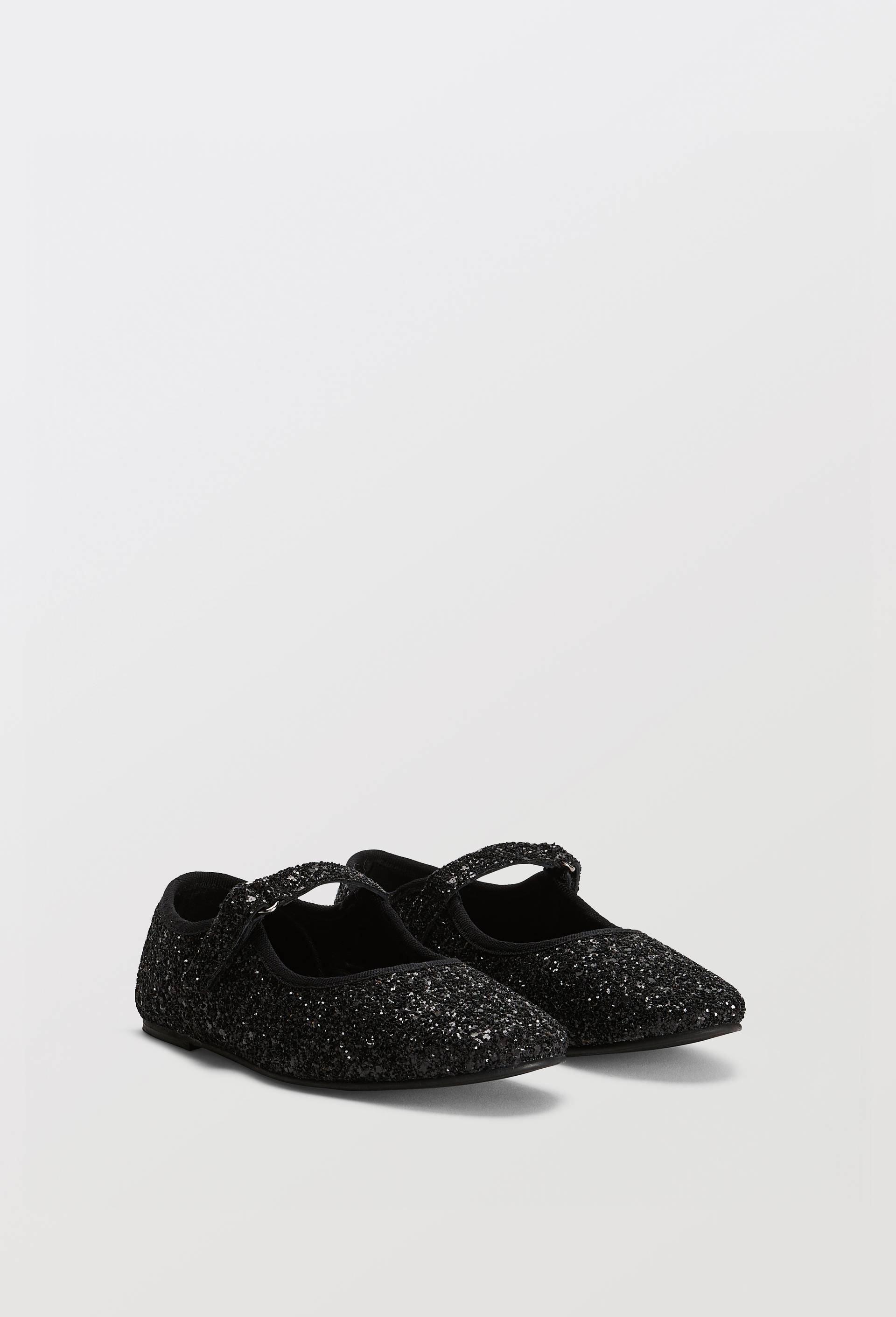 Salom&eacute;s en cuir &agrave; paillettes, Noir, large image number 0