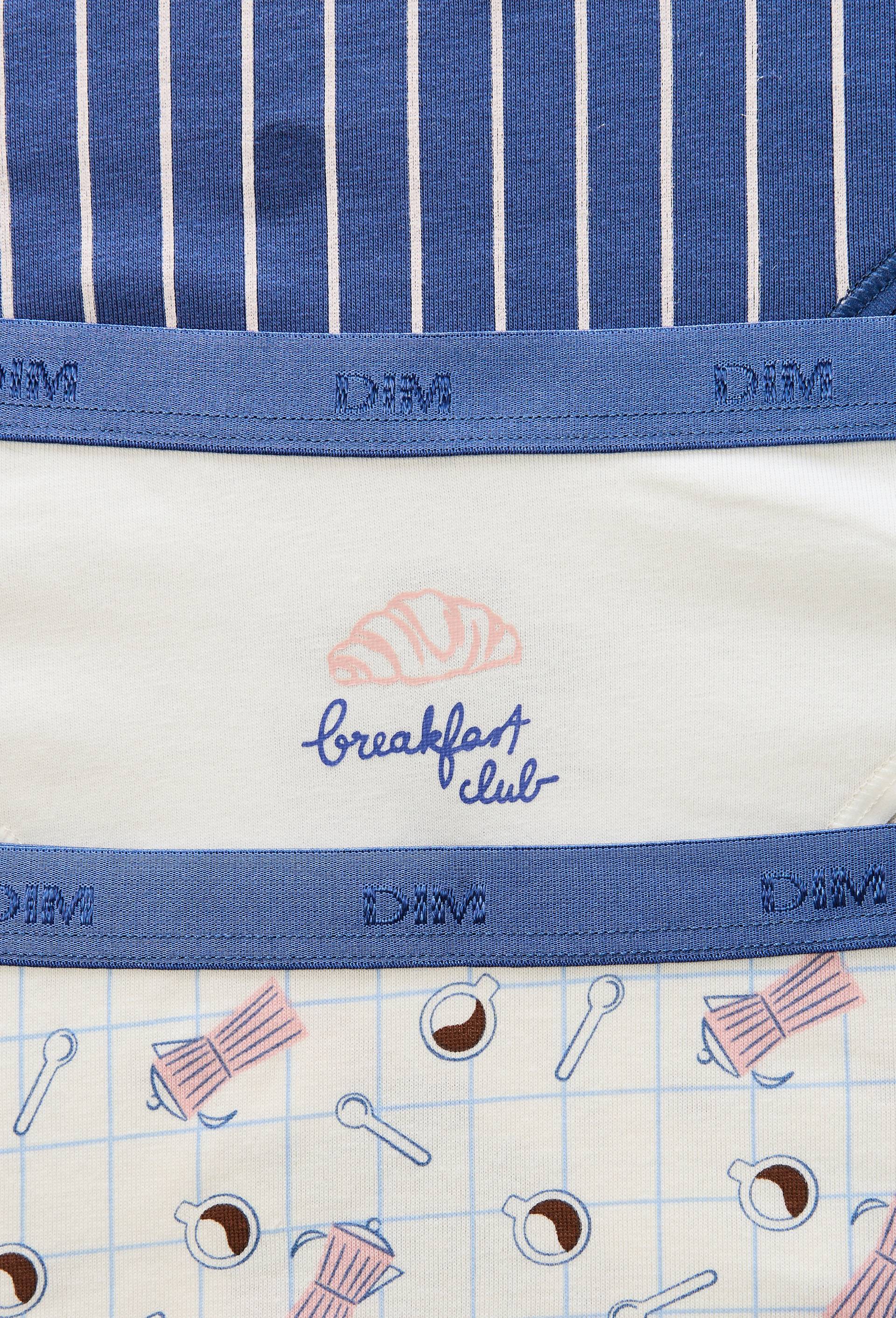 Lot de 3 boxers fantaisie en coton POCKET DIM, Blanc, large image number 2