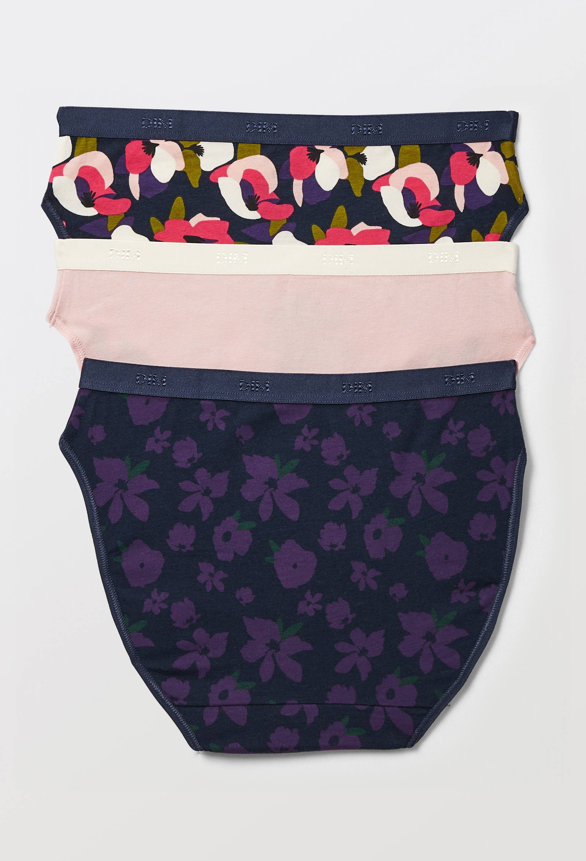 Lot de 3 boxers fantaisie en coton POCKET DIM, Bleu fonc&eacute;, large image number 1.0