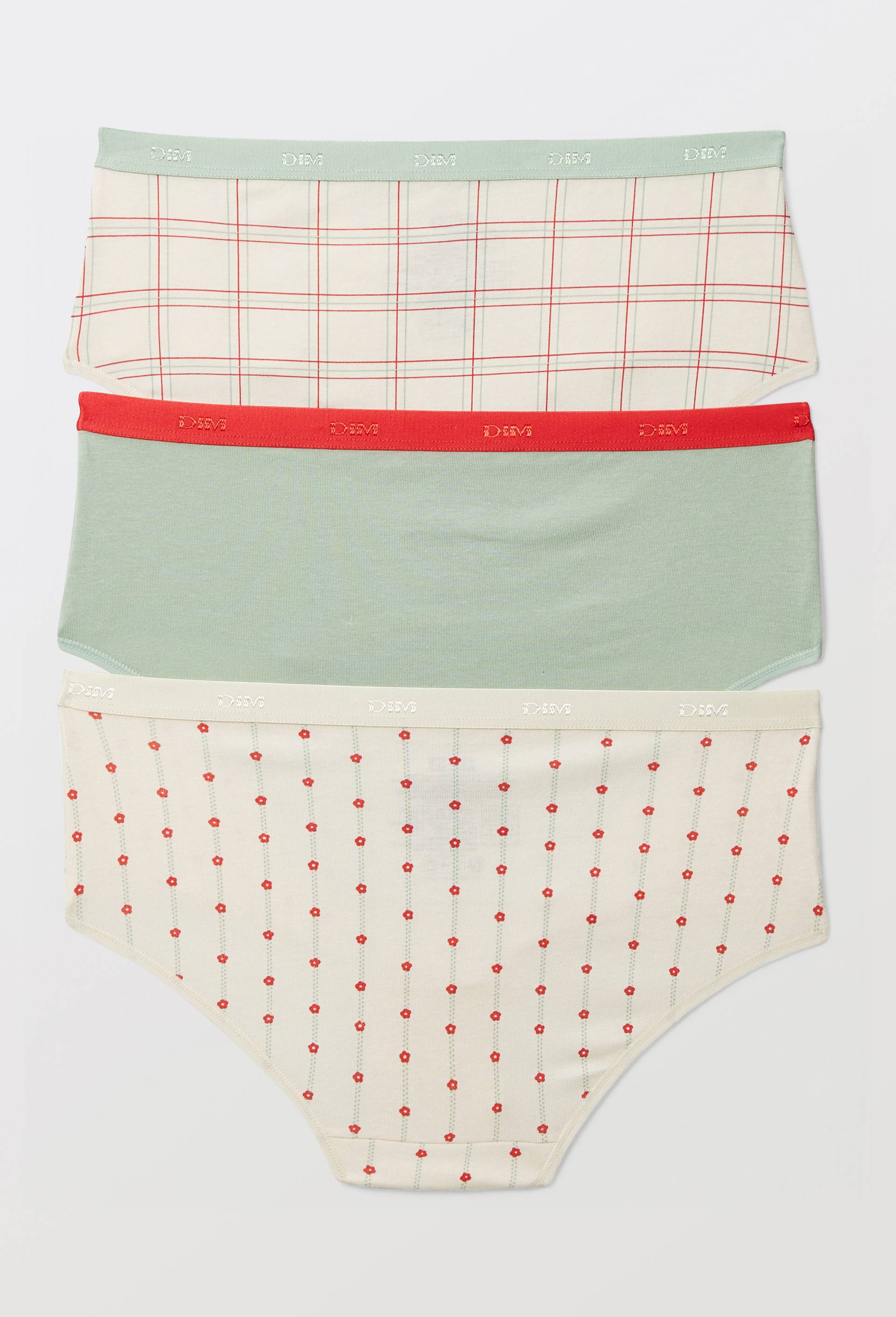 Lot de 3 boxers fantaisie en coton POCKET DIM, Vert clair, large image number 1