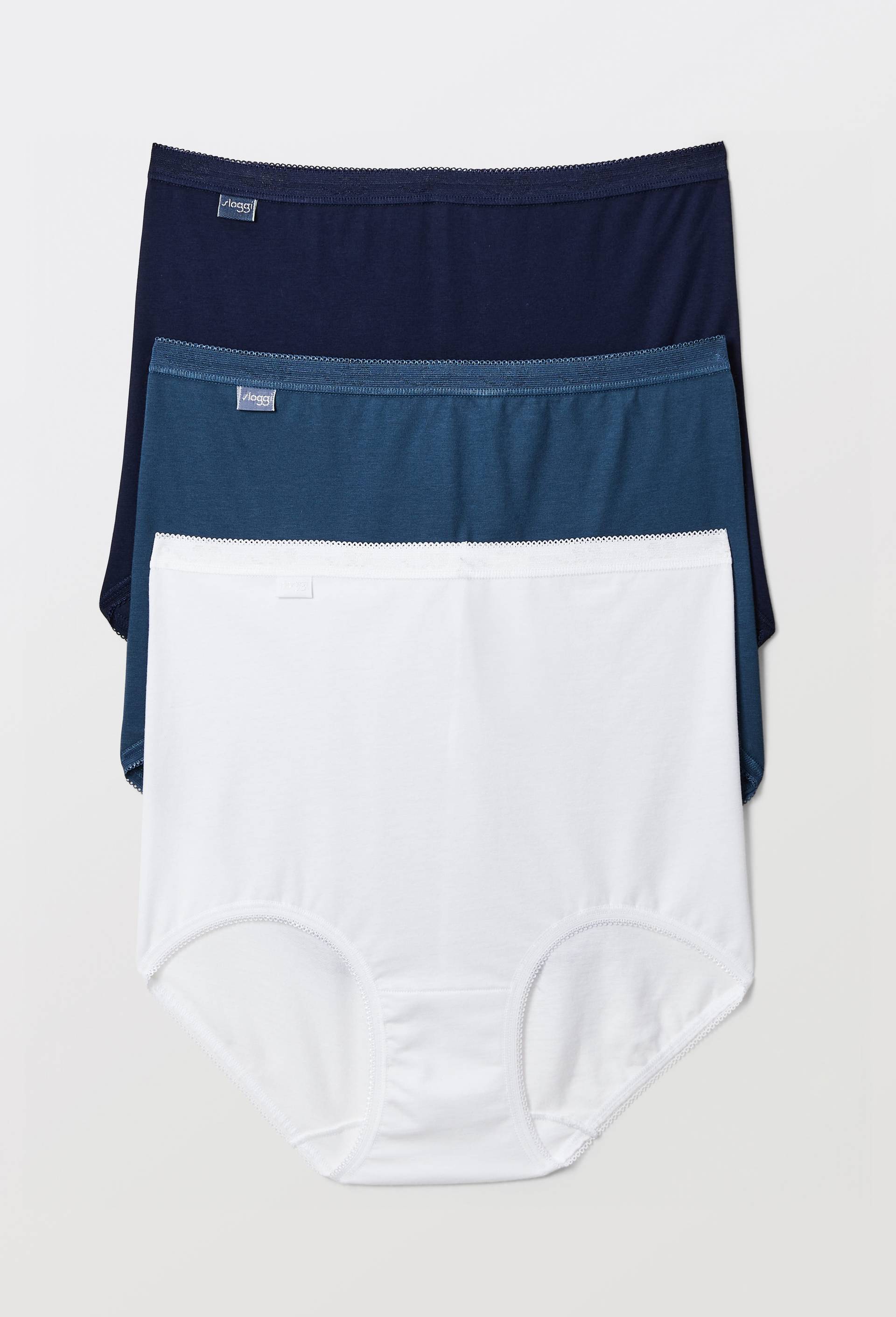 Lot de 3 culottes maxi en coton Sloggi, Bleu fonc&eacute;, large image number 0