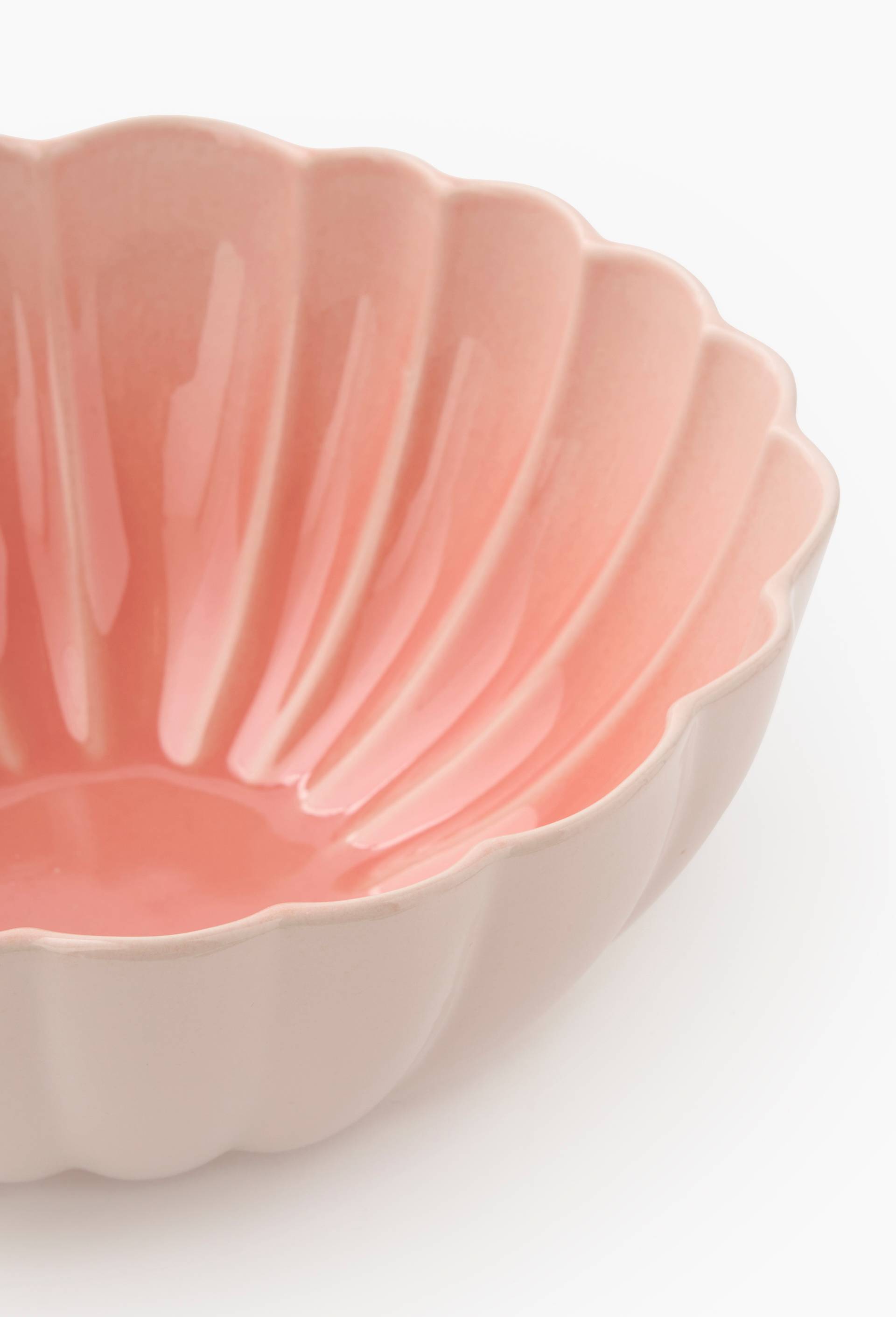 Saladier fleur, 27cm, en c&eacute;ramique - MESTIZ x MONOPRIX, Rose, large image number 1