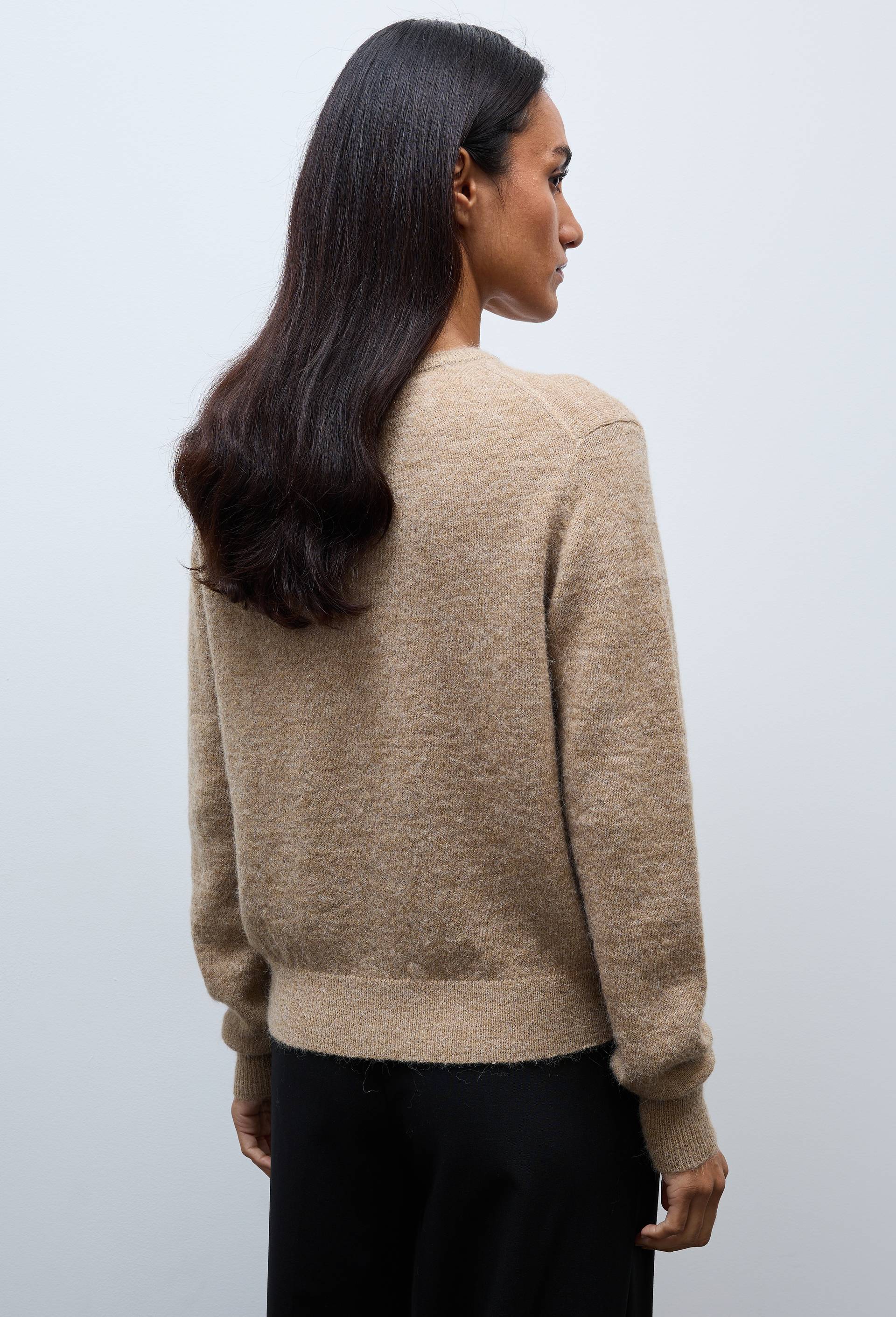Cardigan manches longues &agrave; fibres m&eacute;talliques, Brun clair, large image number 1