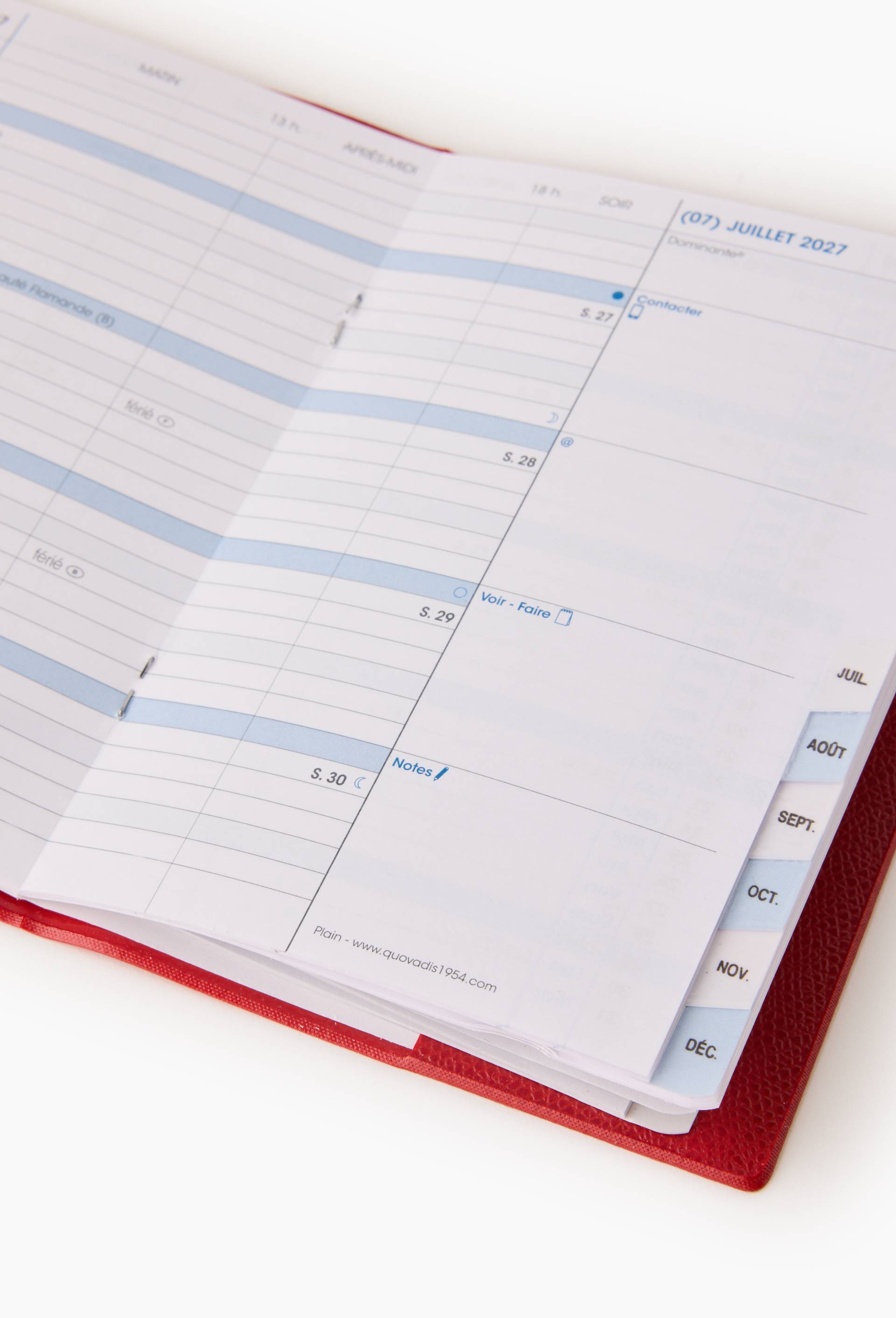 Agenda de poche Quo Vadis 10x15cm, ann&eacute;e 2027, Rouge, large image number 1