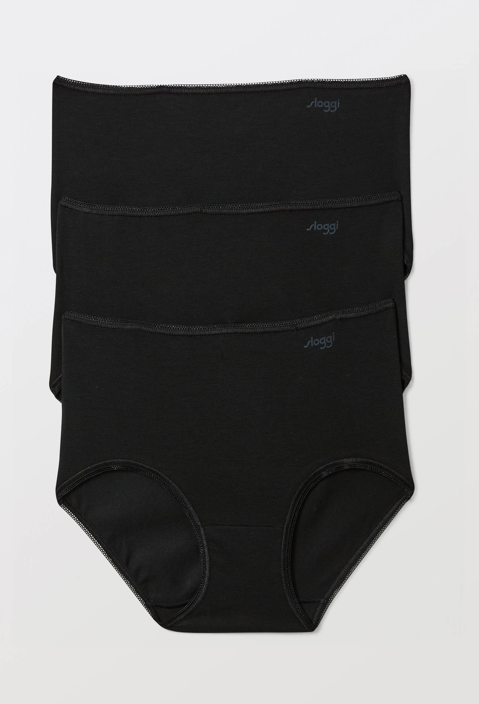Lot de 3 culottes midi en coton Sloggi, Noir, swatch image