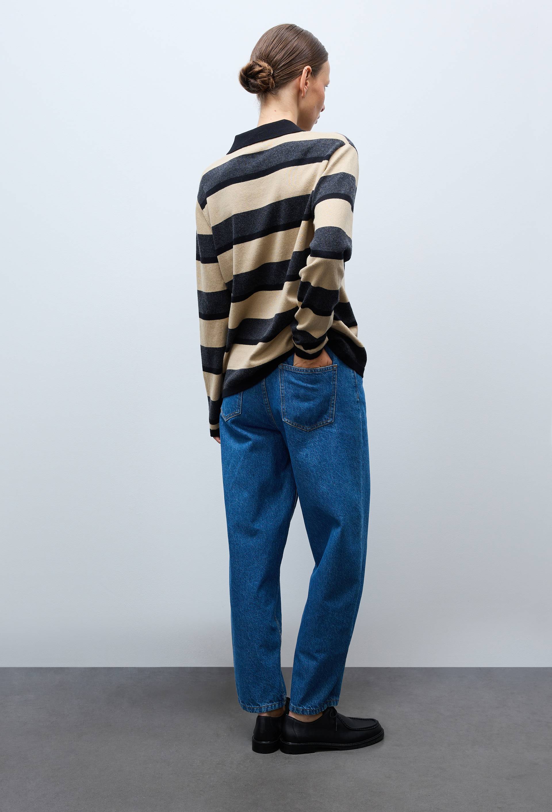 Jean barrel, Bleu fonc&eacute;, large image number 1