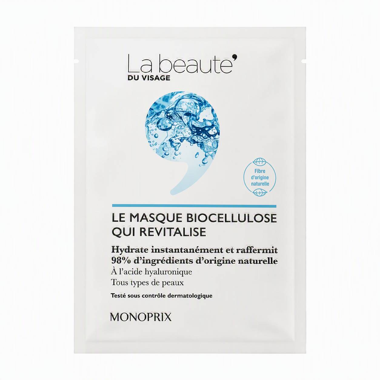 Le masque biocellulose qui revitalise, Transparent, large image number 0.0