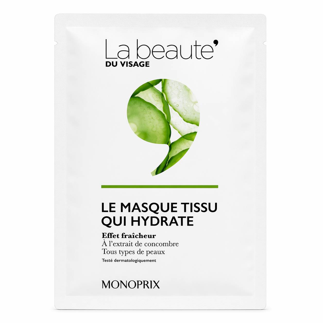 Le masque tissu qui hydrate x1, Transparent, large image number 0.0