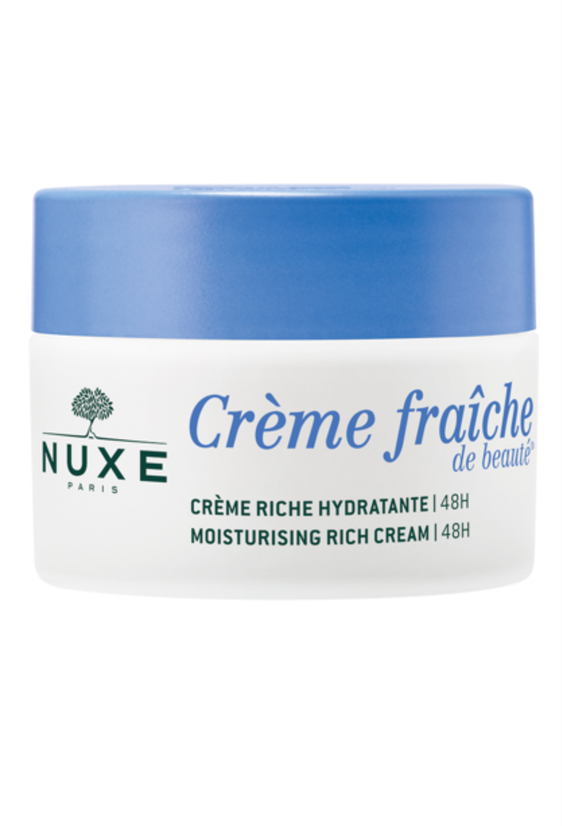 Cr&egrave;me fraiche de beaut&eacute; cr&egrave;me riche hydratante 48h visage 50 ml, Transparent, large image number 0