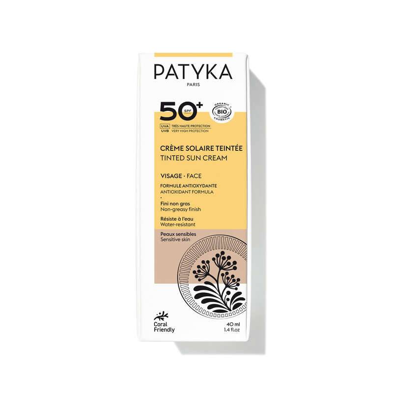 Cr&egrave;me solaire teint&eacute;e visage SPF50 + bio, Transparent, large image number 1