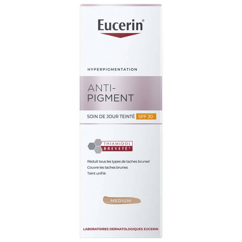 Anti-pigment soin de jour teint&eacute; medium SPF30, Transparent, large image number 1