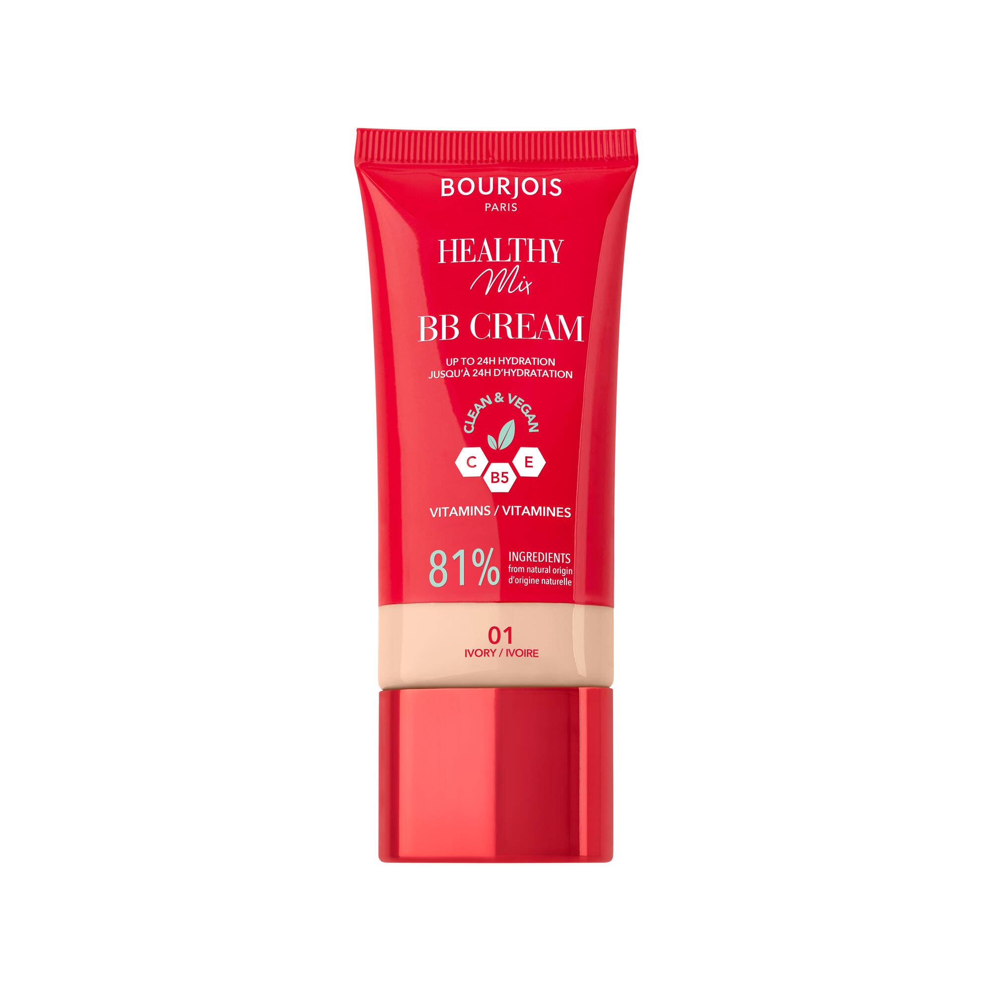 BB cr&egrave;me healthy mix clean, 01 Fair, swatch image