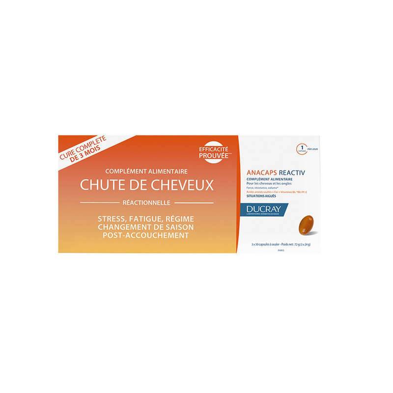 Compl&eacute;ment alimentaire fortifiant chute de cheveux 3x30, Transparent, large image number 0.0