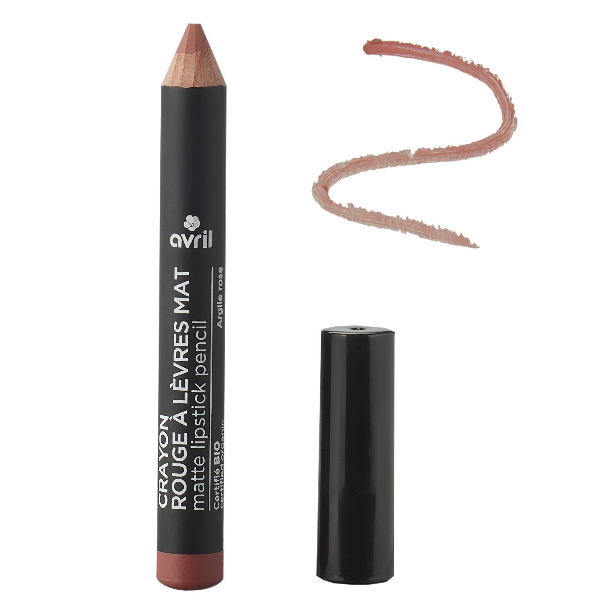 Crayon rouge &agrave; l&egrave;vres mat certifi&eacute; bio, Argile rose, swatch image