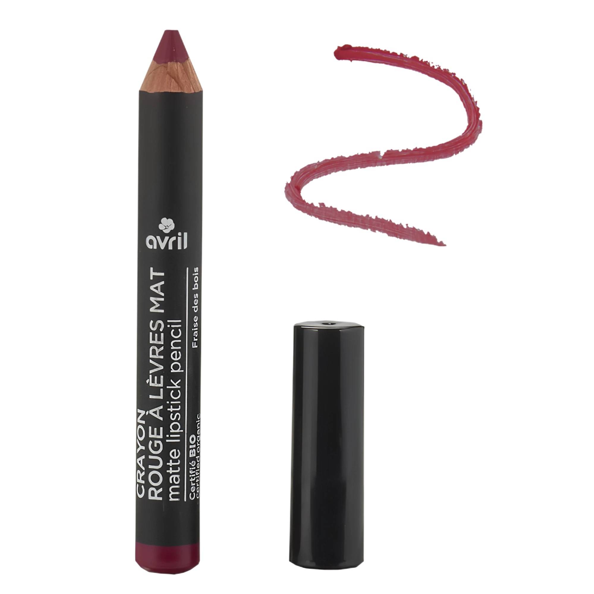 Crayon rouge &agrave; l&egrave;vres mat certifi&eacute; bio, Fraise des bois, swatch image