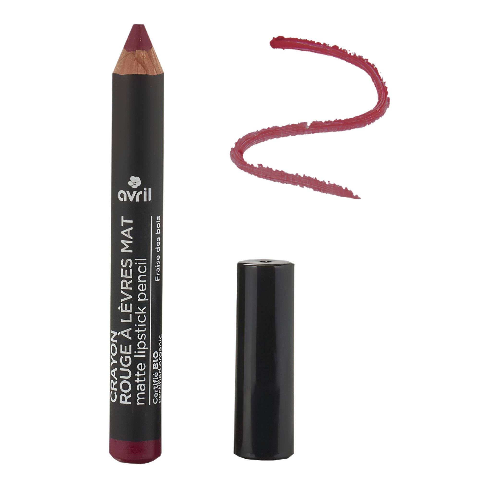 Crayon rouge &agrave; l&egrave;vres mat certifi&eacute; bio, Fraise des bois, swatch image