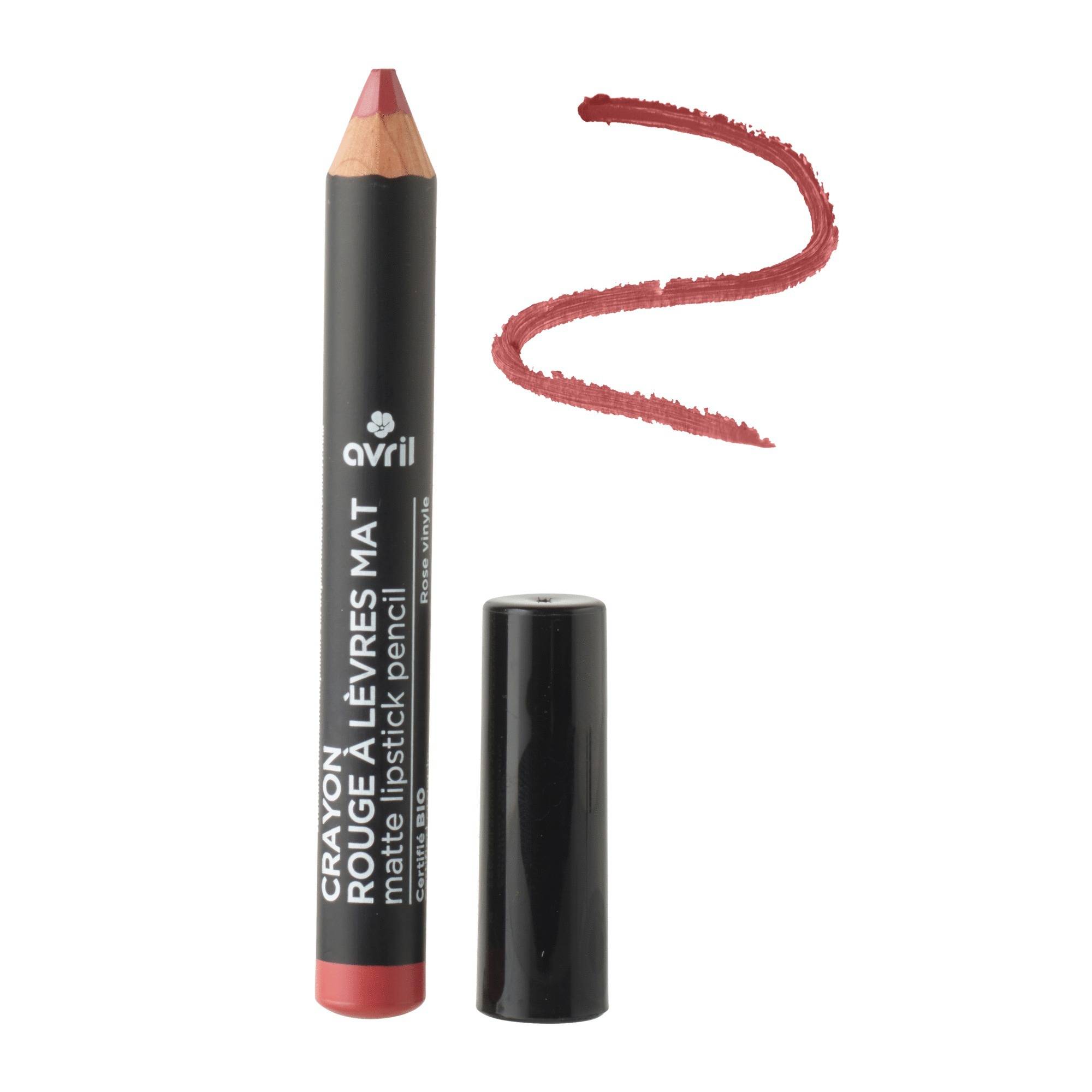 Crayon rouge &agrave; l&egrave;vres mat certifi&eacute; bio, Rose vinyle, swatch image