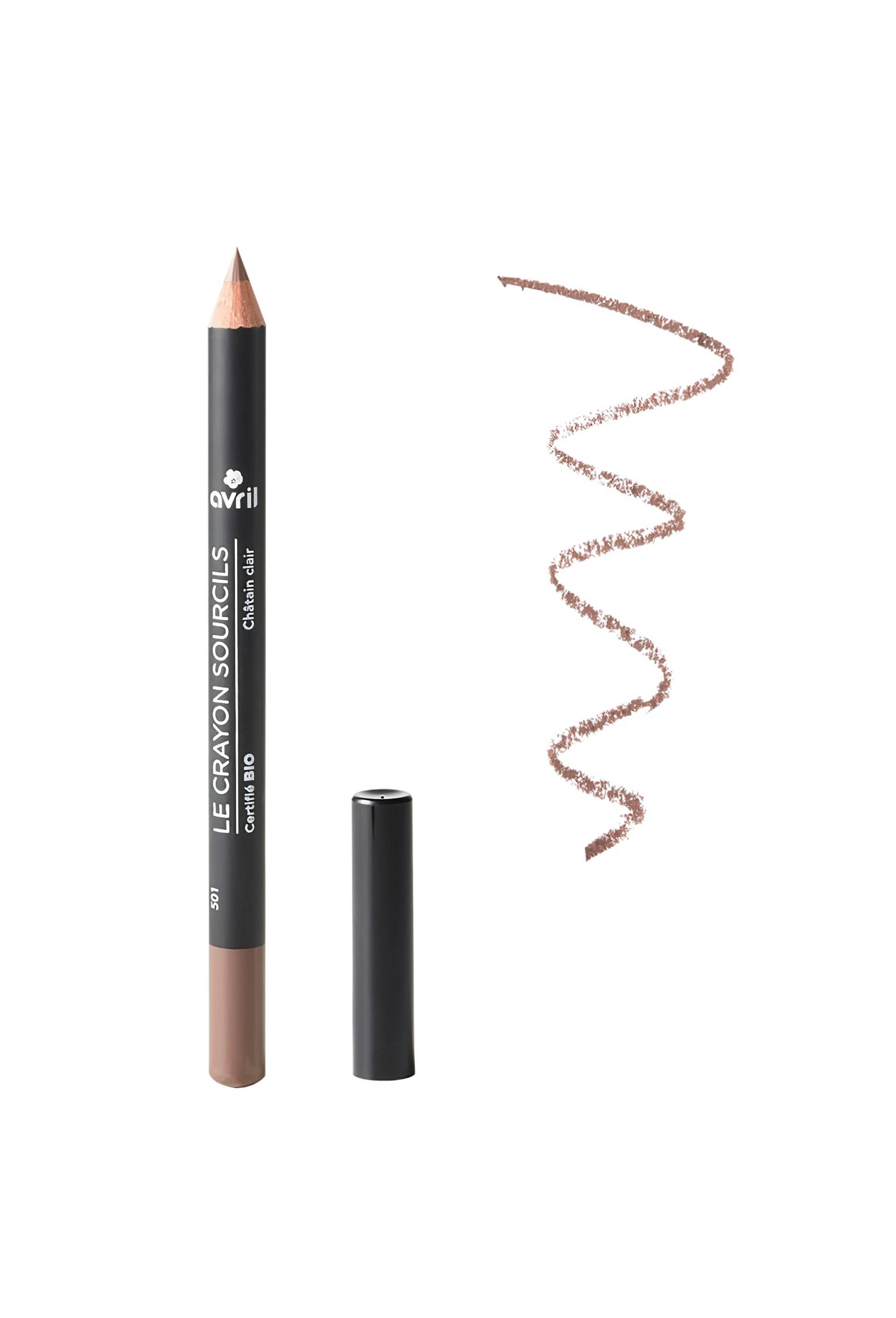 Crayon sourcils certifi&eacute; bio, Ch&acirc;tain clair, swatch image