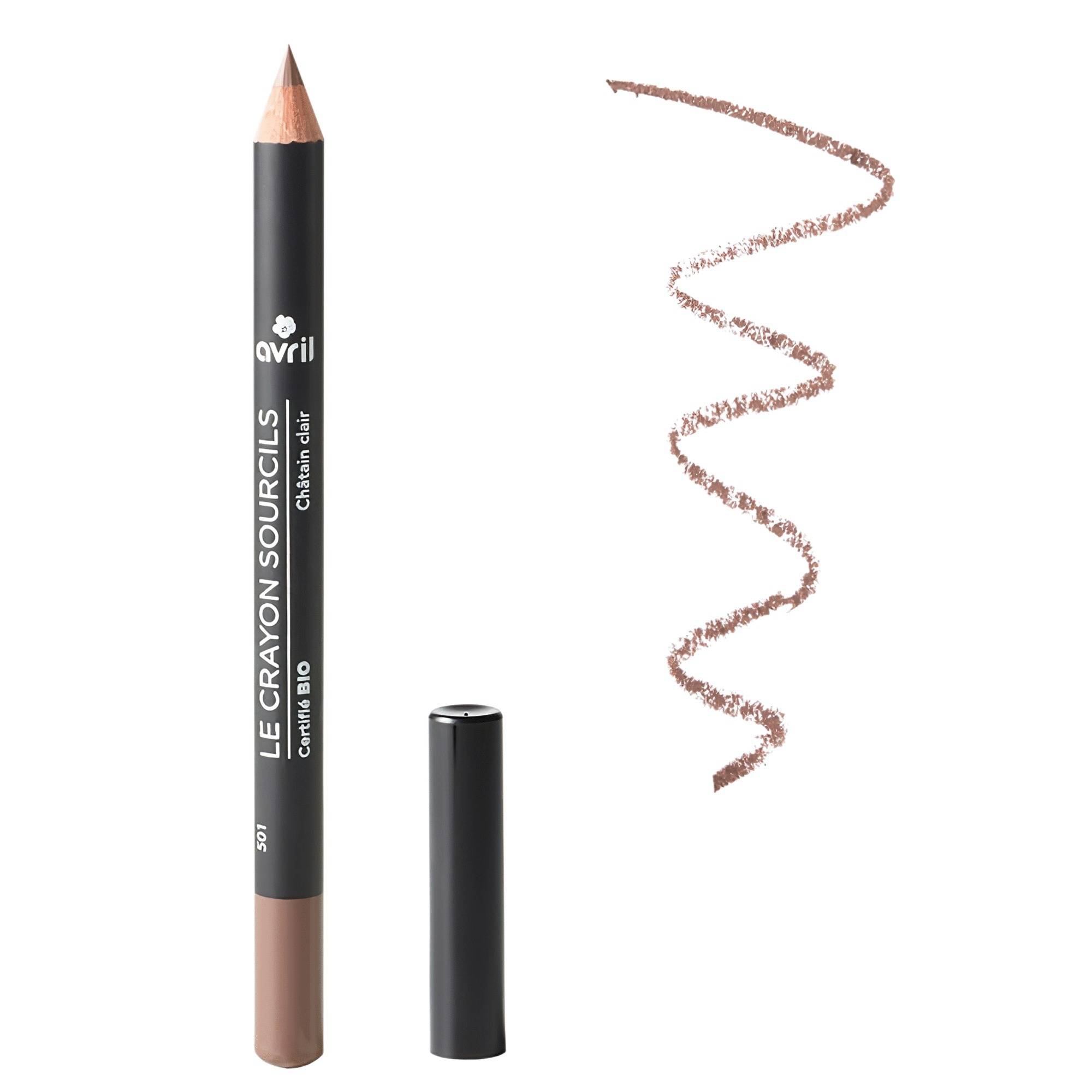 Crayon sourcils certifi&eacute; bio, Ch&acirc;tain clair, swatch image