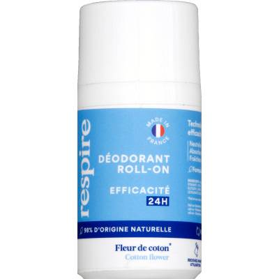 D&eacute;odorant roll on fleur de coton, Transparent, large image number 0.0