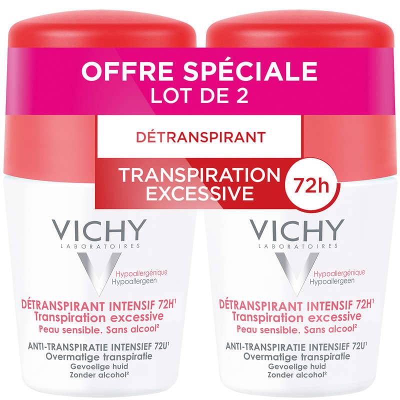D&eacute;transpirant intensif 72h transpiration excessive roll on lot 2x, Transparent, large image number 0