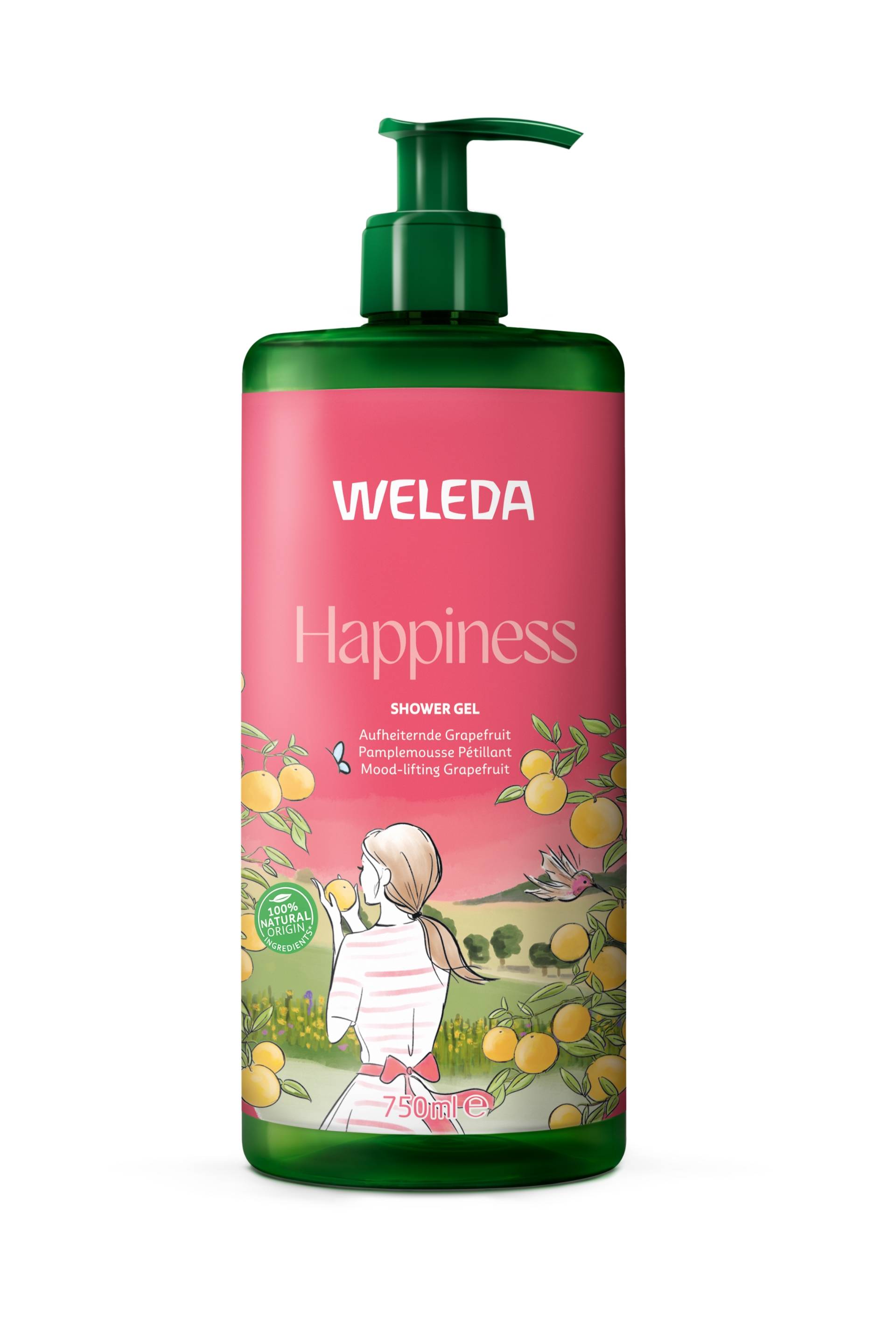 Gel douche happiness pamplemousse p&eacute;tillant, Transparent, large image number 0.0