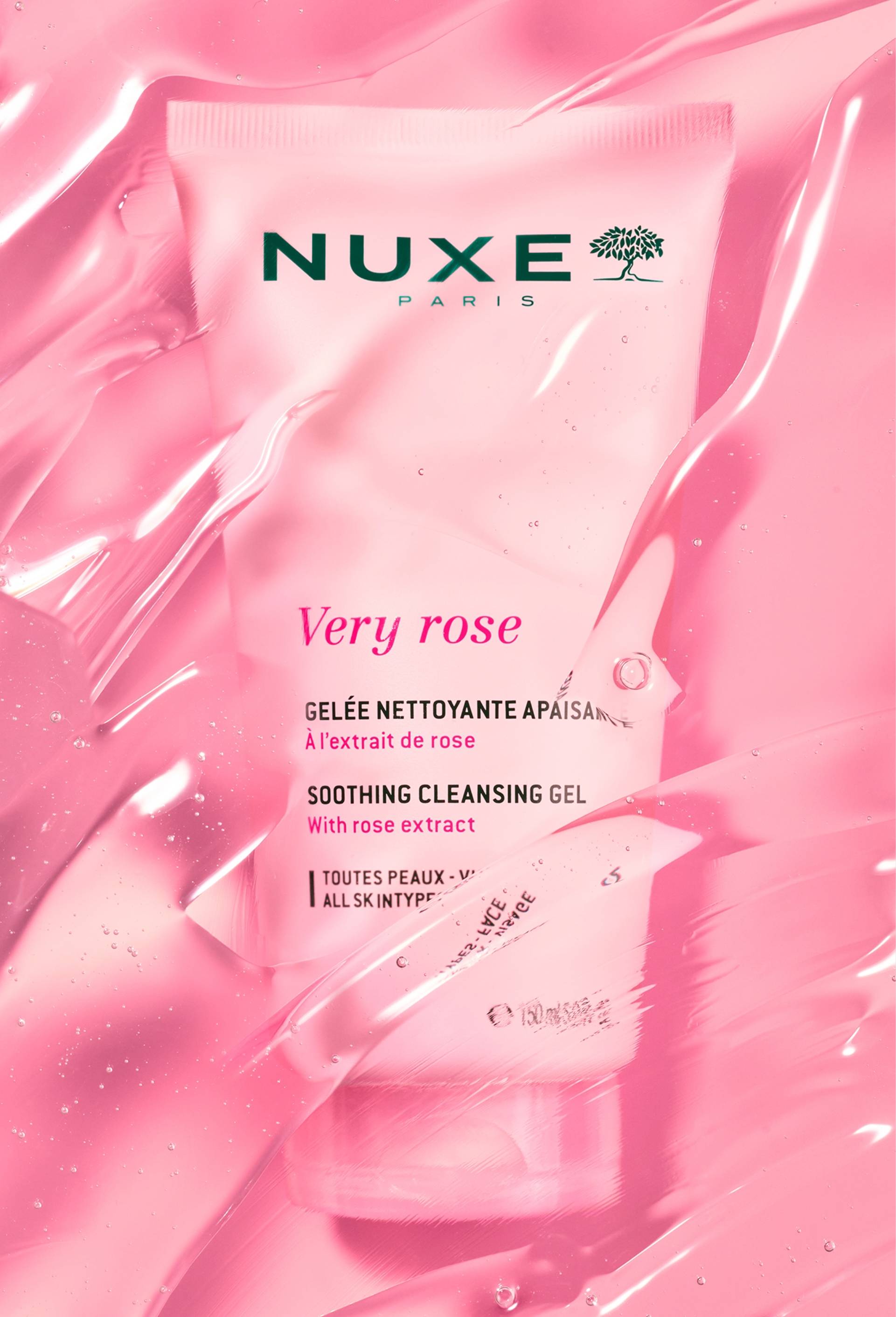 Gel&eacute;e nettoyante apaisante very rose, Transparent, large image number 1